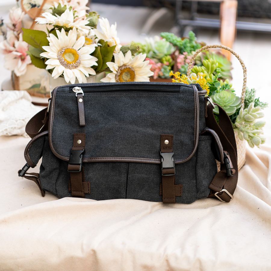 北欧 リベット シンプル クーリエバッグ 帆布 高級感 リラックス ショルダーバッグ トラベルバッグ 斜め掛けバッグ メンズ Iichi ハンドメイド クラフト作品 手仕事品の通販