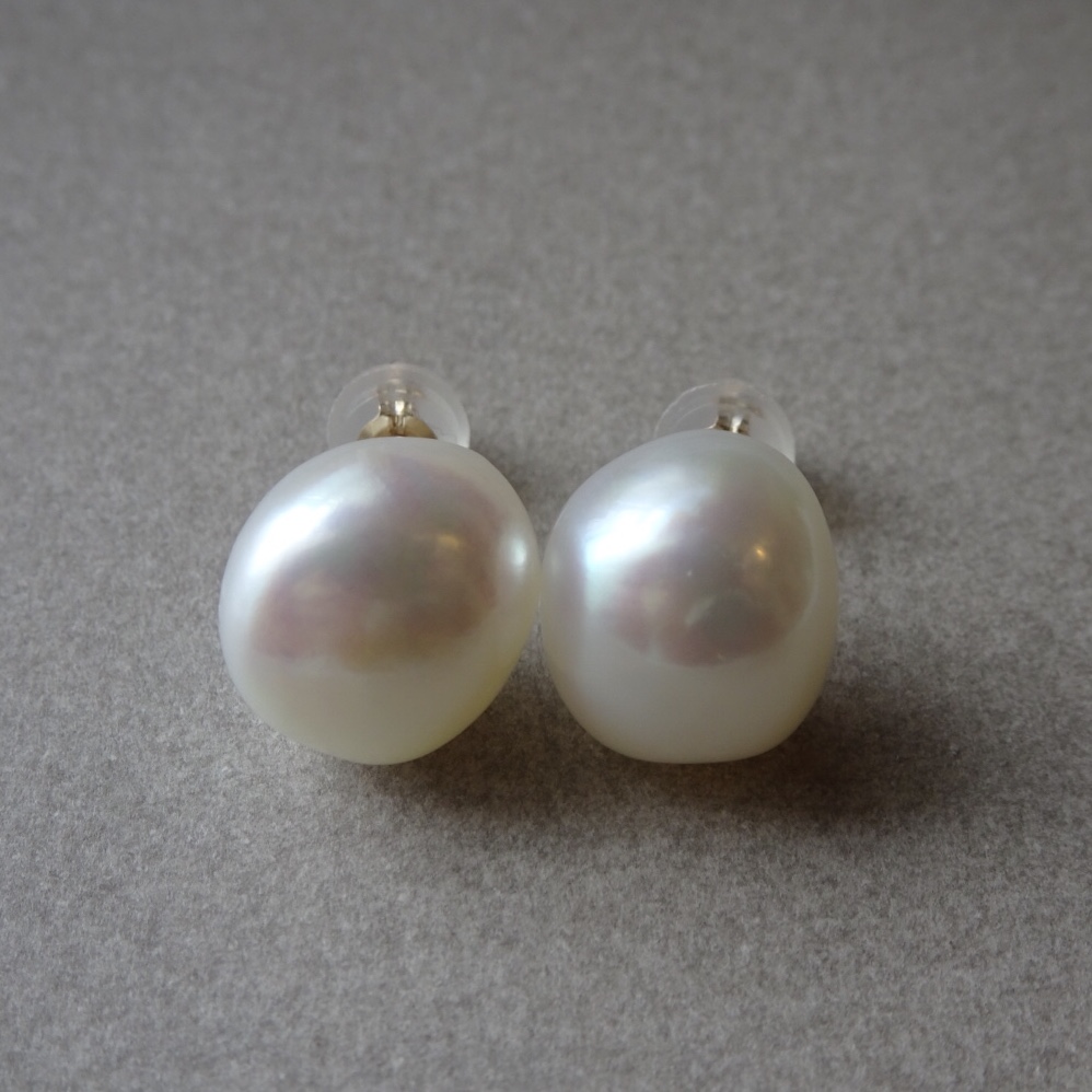 176 マンテル×バロックパールイヤリング／ピアス ハンドメイド 通販