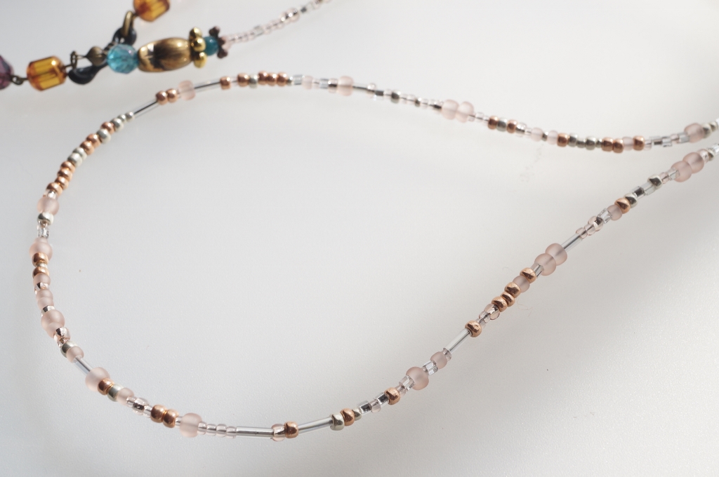 全長約センチ チェコビーズ レトロ メガネチェーン グラスコード Iichi ハンドメイド クラフト作品 手仕事品の通販