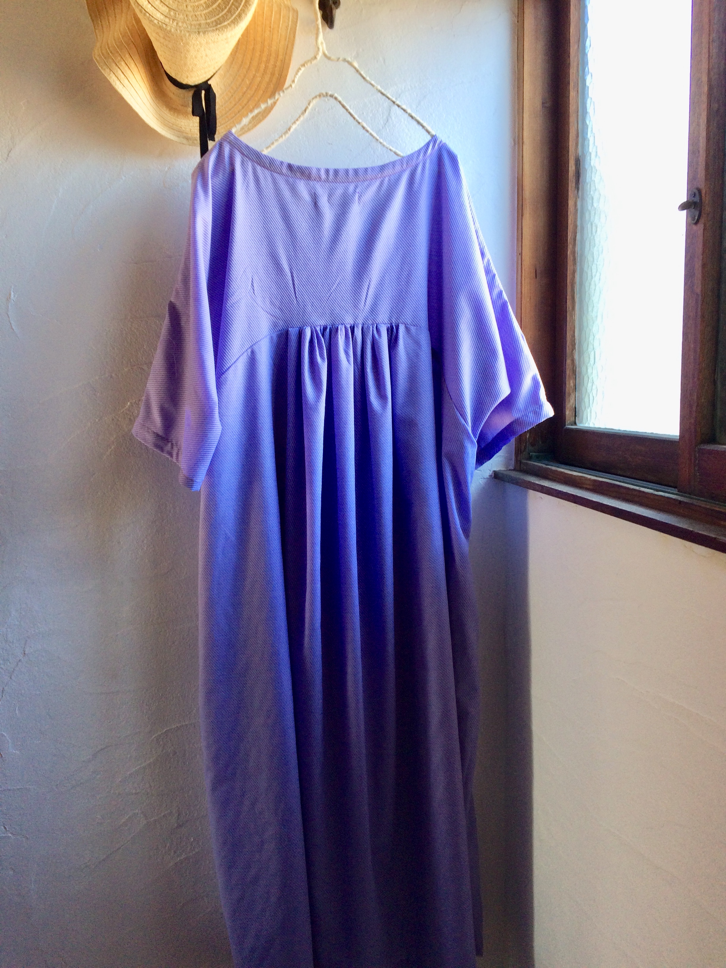 春うらら ふんわりギャザーワンピース ラベンダー Iichi ハンドメイド クラフト作品 手仕事品の通販