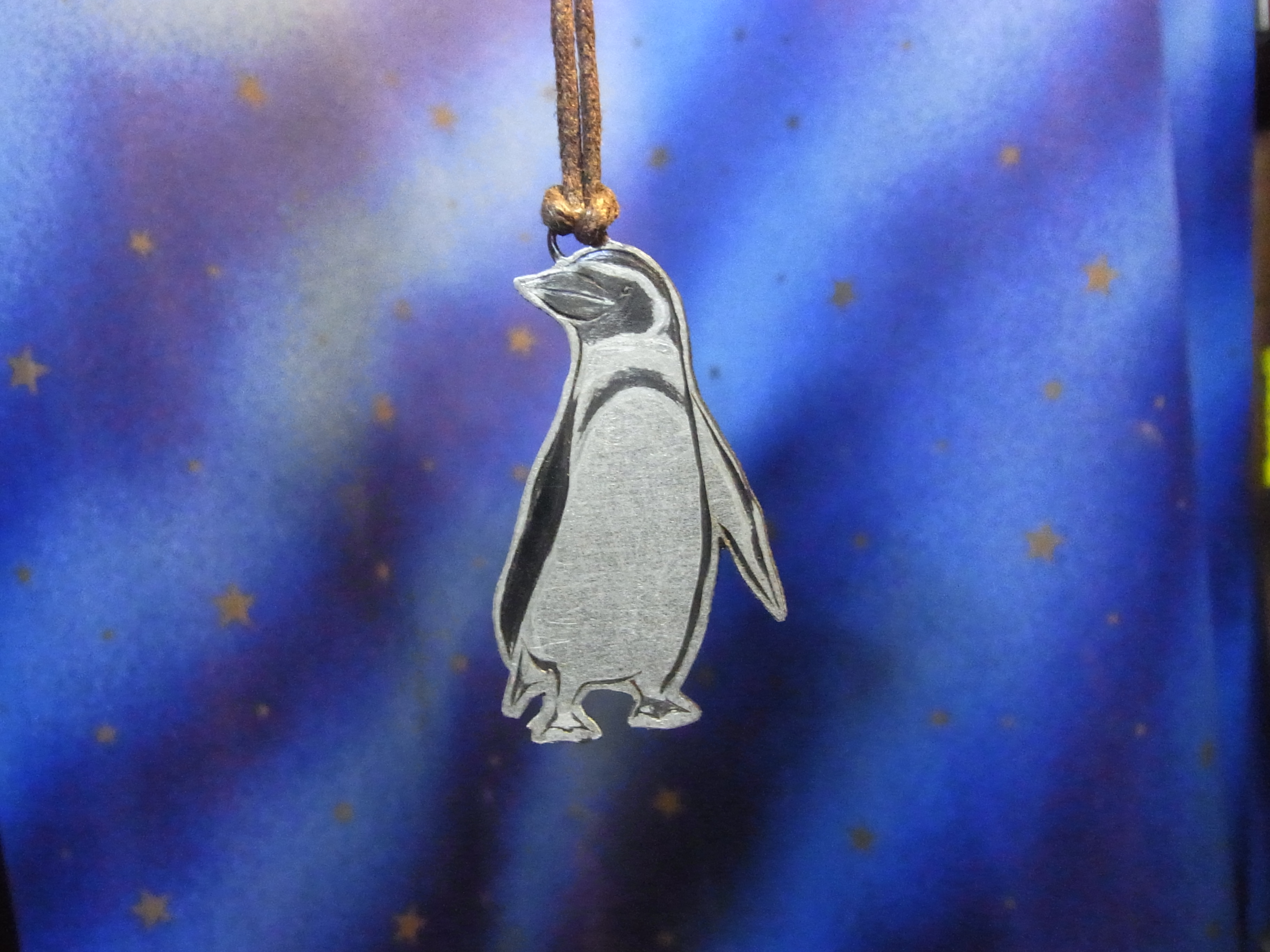 彫金ペンダント ペンギン Iichi ハンドメイド クラフト作品 手仕事品の通販