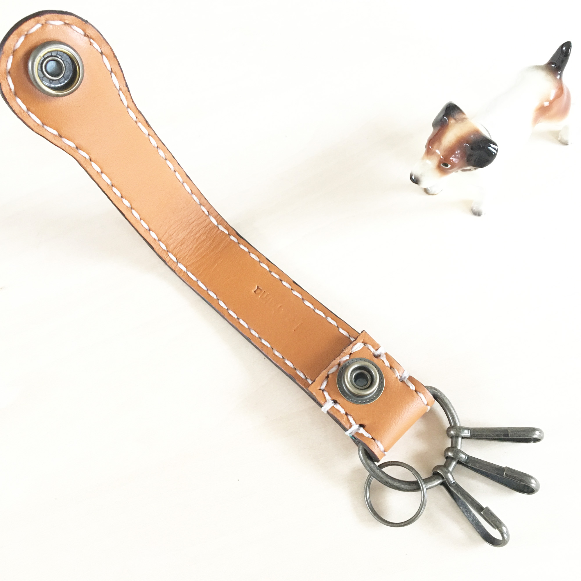 ベルトループ型キーホルダー 黄 Iichi ハンドメイド クラフト作品 手仕事品の通販