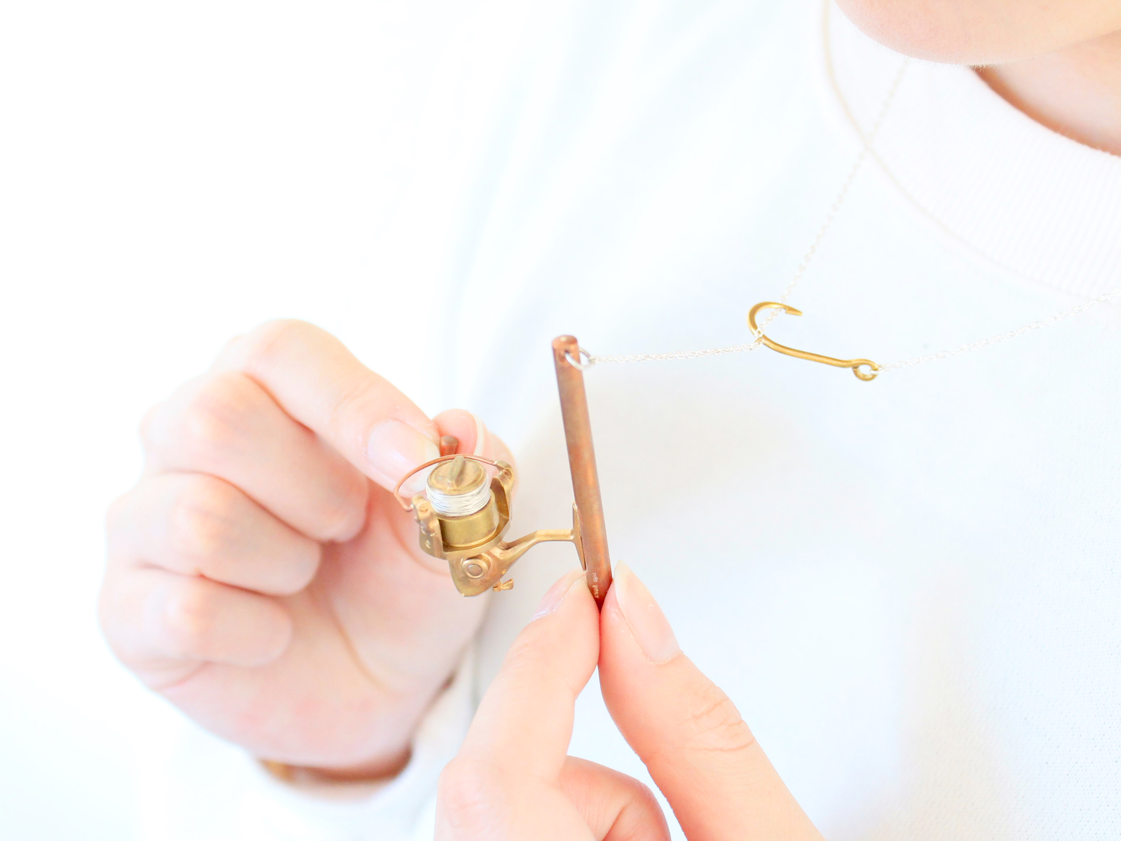 釣り人のためのスピニングリールネックレス Iichi ハンドメイド クラフト作品 手仕事品の通販 釣り人のためのスピニングリールネックレス Iichi ハンドメイド クラフト作品 手仕事品の通販