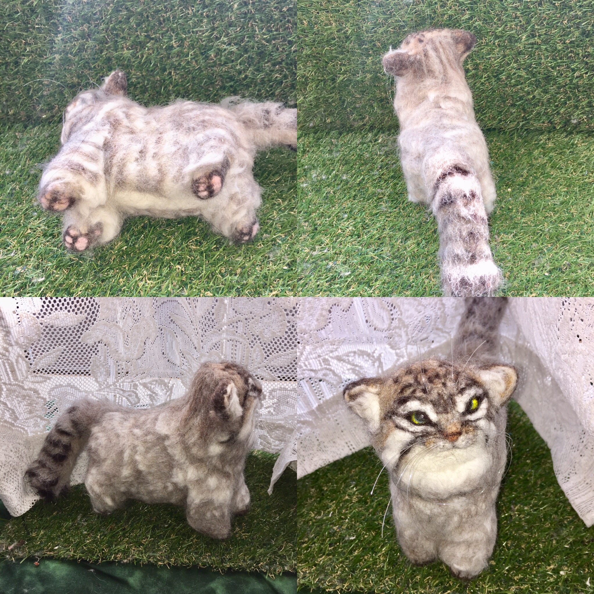 受注制作 羊毛フェルトのずんぐり可愛いマヌルネコ Iichi ハンドメイド クラフト作品 手仕事品の通販