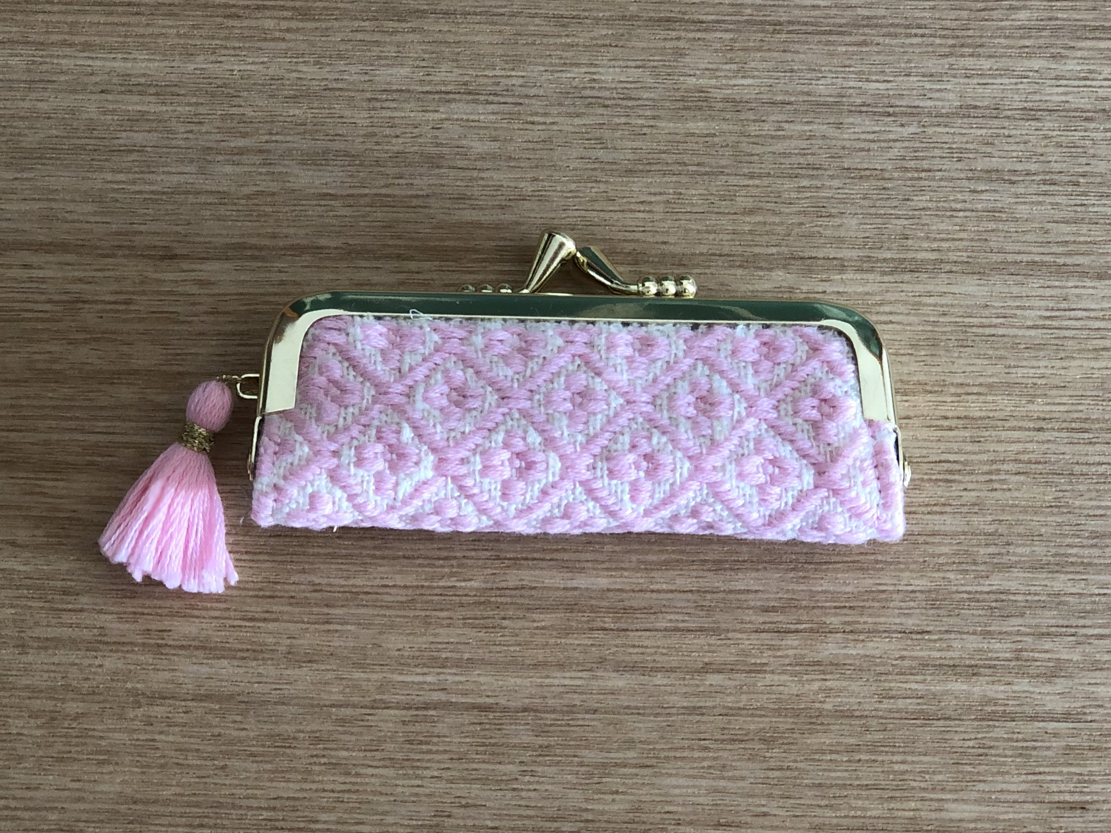 こぎん刺し がま口印鑑ケース Iichi ハンドメイド クラフト作品 手仕事品の通販