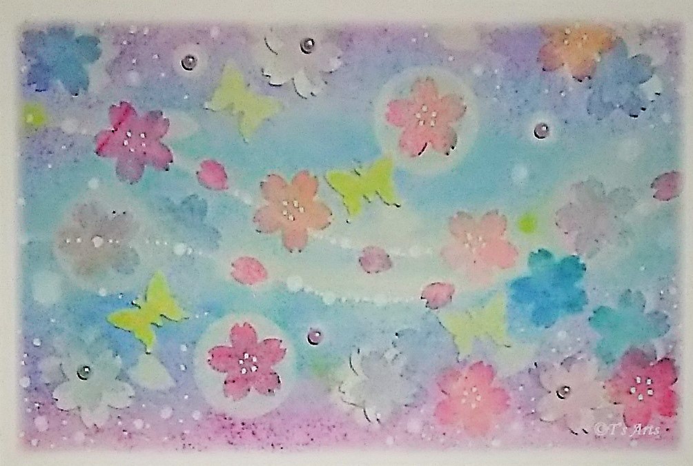 春の絵葉書 桜のイラストポストカード3枚セット パステルアート Iichi ハンドメイド クラフト作品 手仕事品の通販