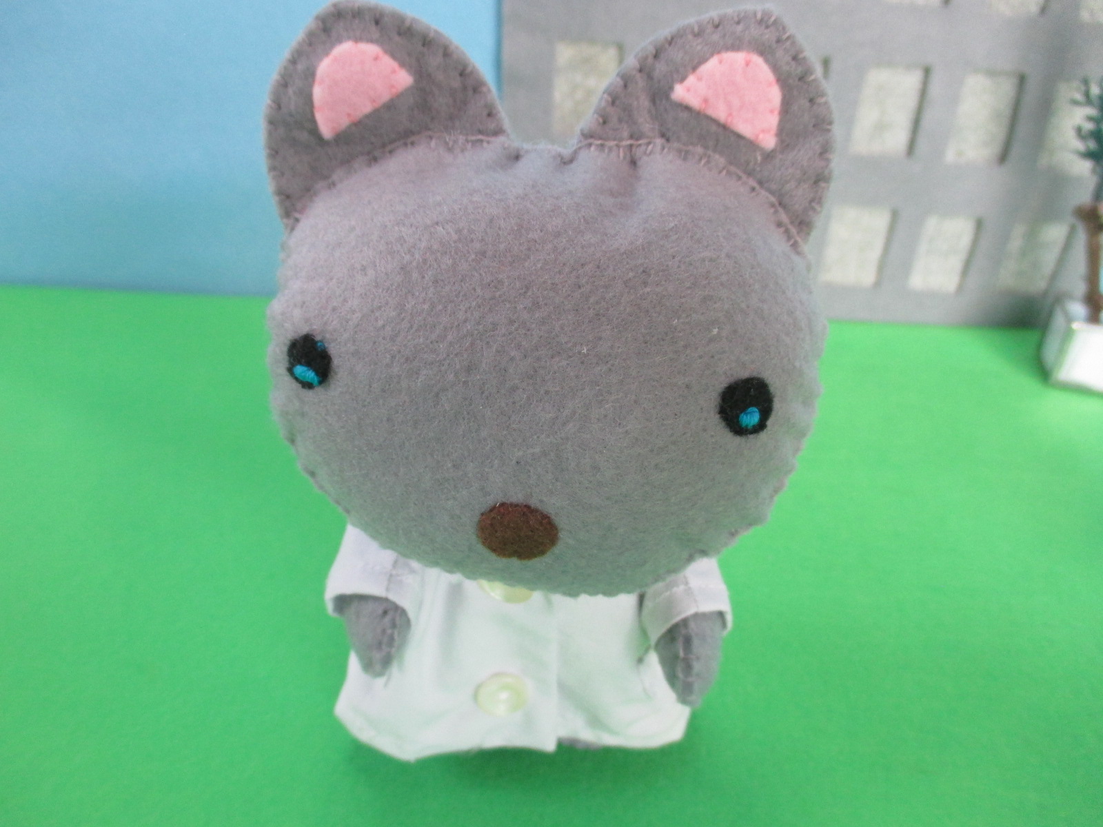 再販 猫の看護婦さん フェルト マスコット ぬいぐるみ Iichi ハンドメイド クラフト作品 手仕事品の通販