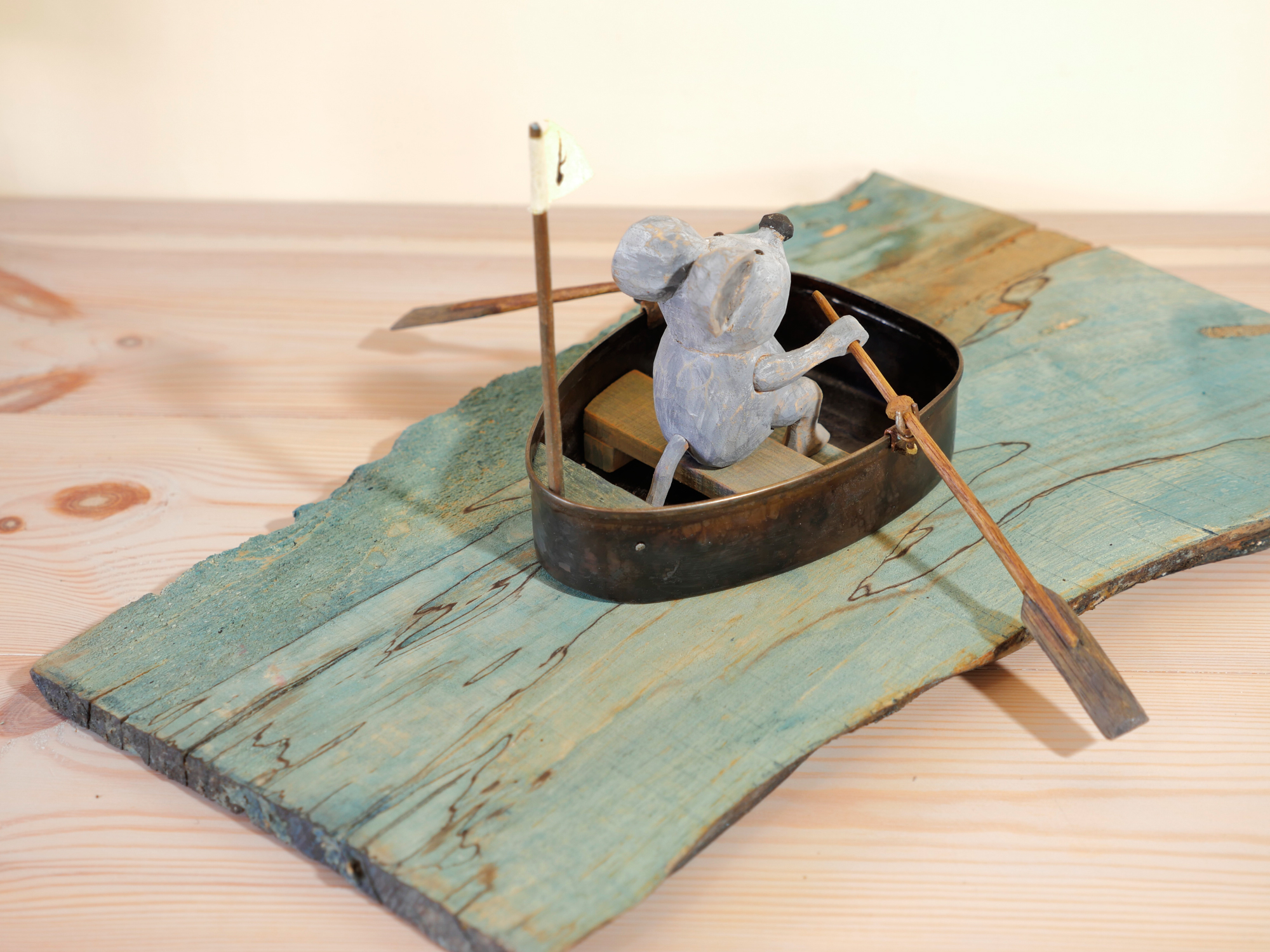 Gone For Freedom 自由を求めて船漕ぐネズミ Iichi ハンドメイド クラフト作品 手仕事品の通販