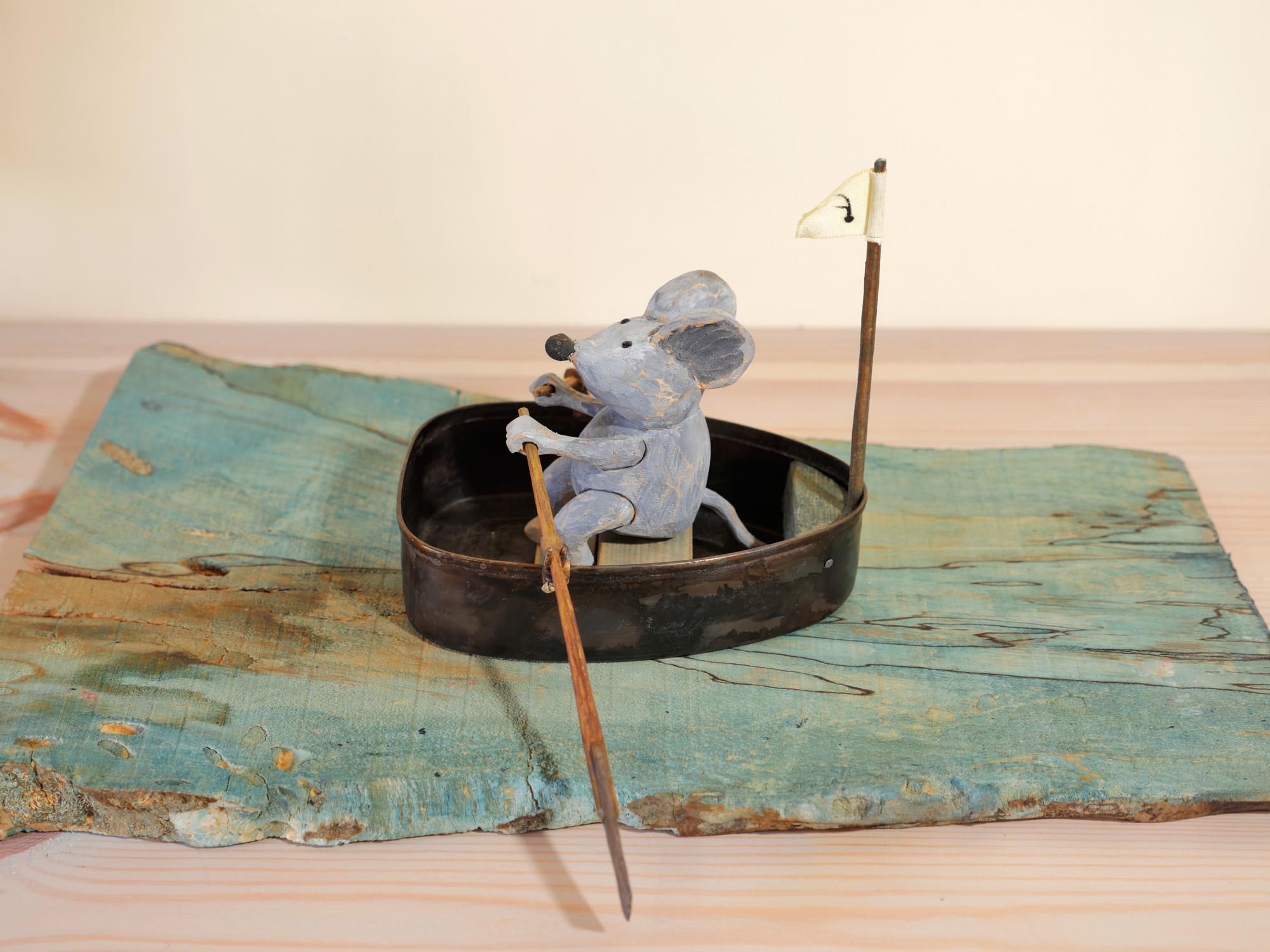 Gone For Freedom 自由を求めて船漕ぐネズミ Iichi ハンドメイド クラフト作品 手仕事品の通販