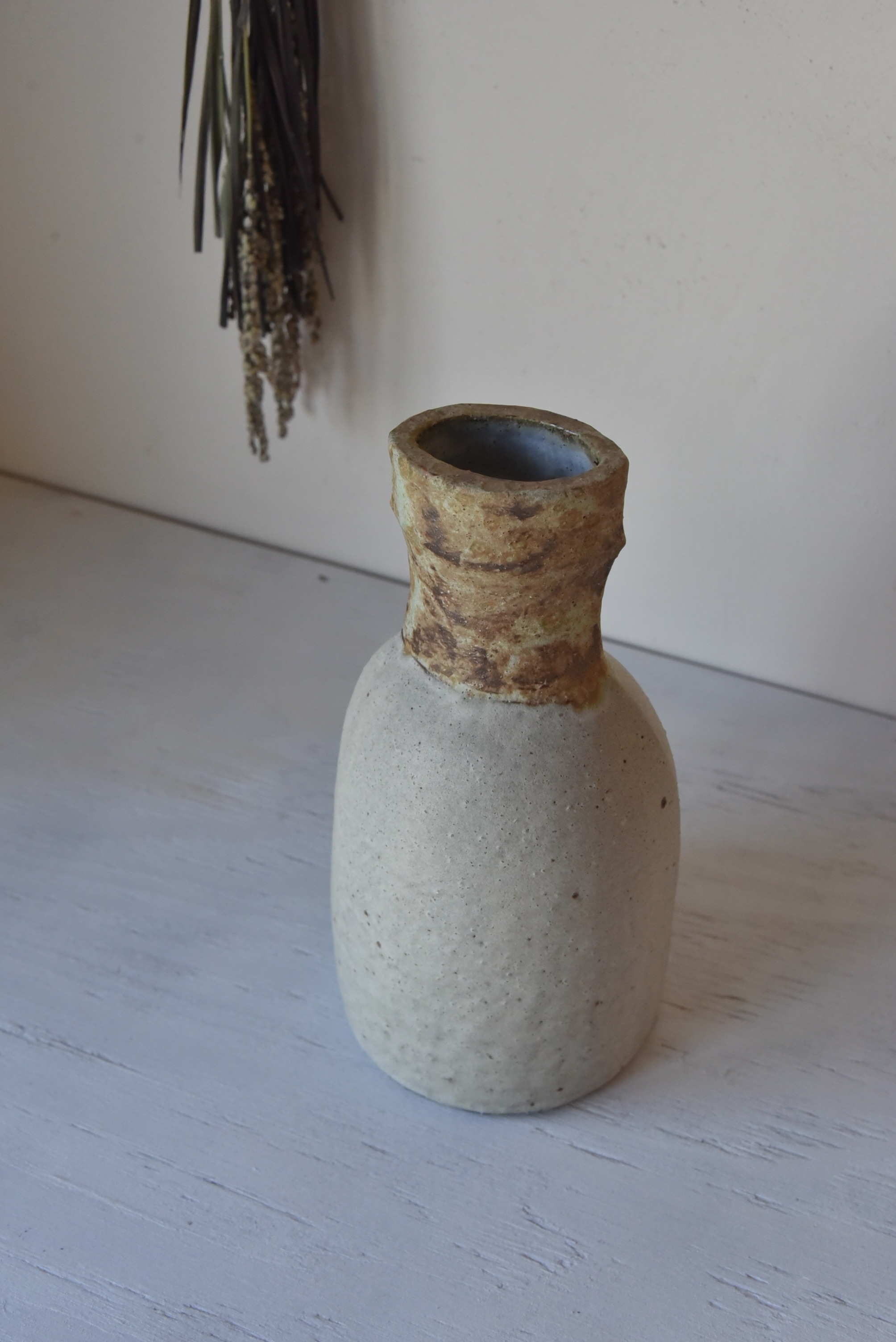 白マット釉 フラワーベース B Iichi ハンドメイド クラフト作品 手仕事品の通販