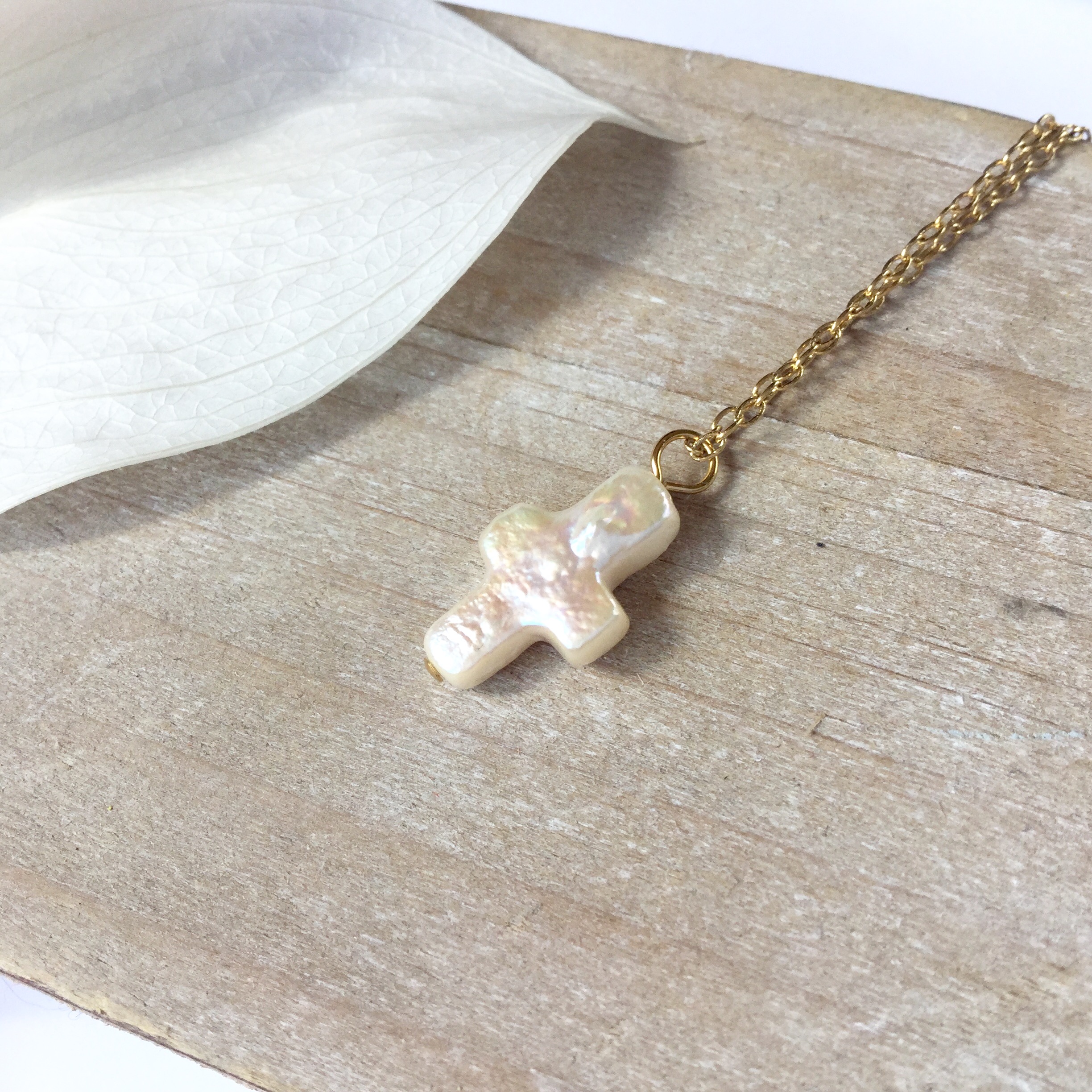 淡水パール クロスネックレス | iichi ハンドメイド・クラフト作品・手 