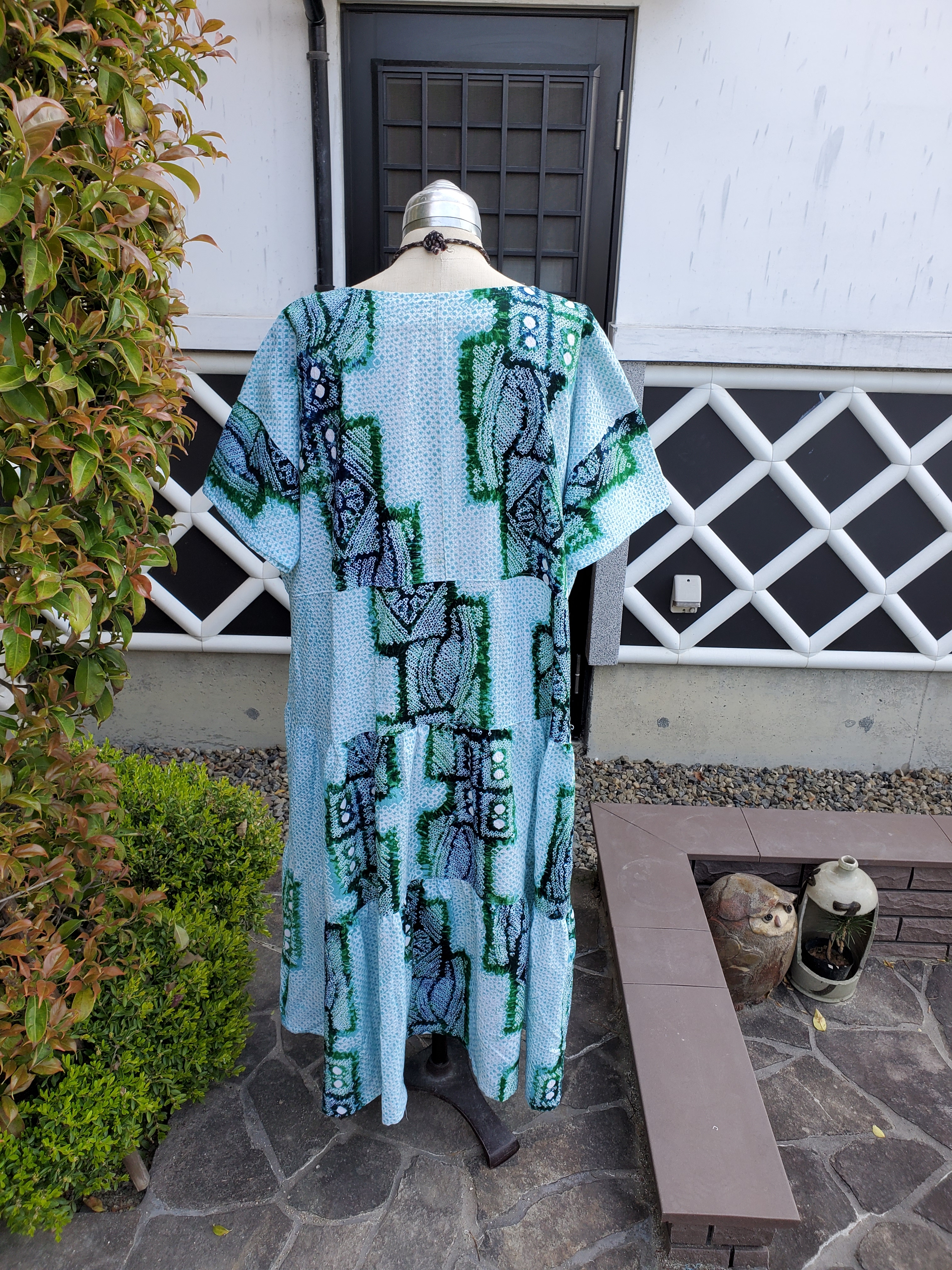 予約販売 着物リメイク 手作り 素敵な色柄 有松絞り ワンピース ワンピース Www Admira Com