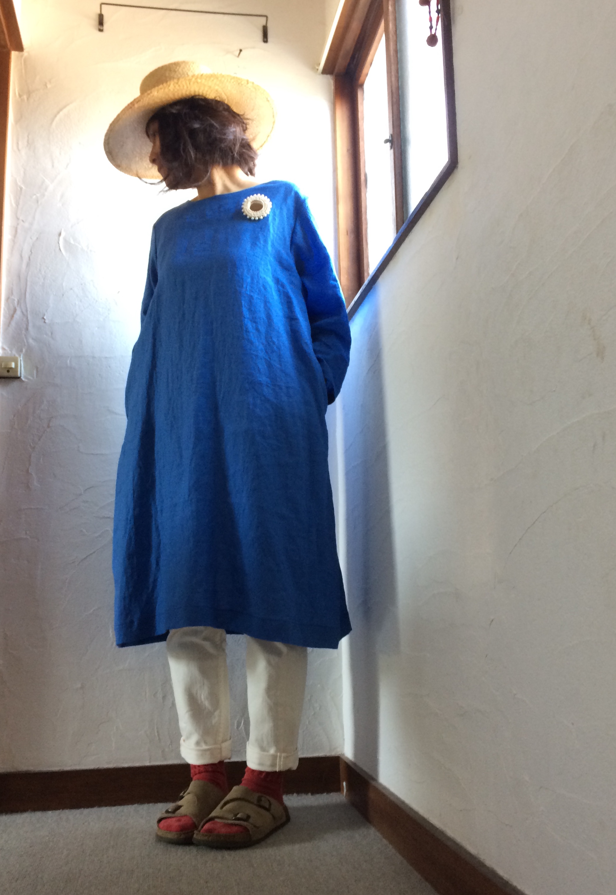 リネン100 シンプルaラインワンピース ロイヤルネイビー おうち服 Iichi ハンドメイド クラフト作品 手仕事品の通販 リネン100 シンプルaラインワンピース ロイヤルネイビー おうち服 Iichi ハンドメイド クラフト作品 手仕事品の通販