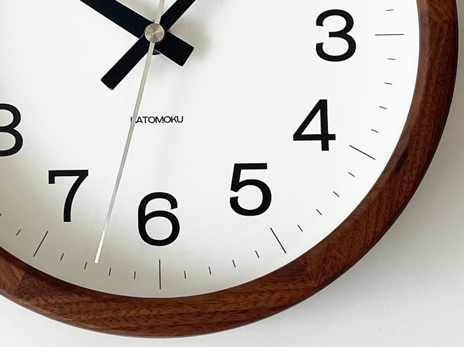 KATOMOKU muku clock 16 ウォールナット km-108WARC 電波時計 掛け時計