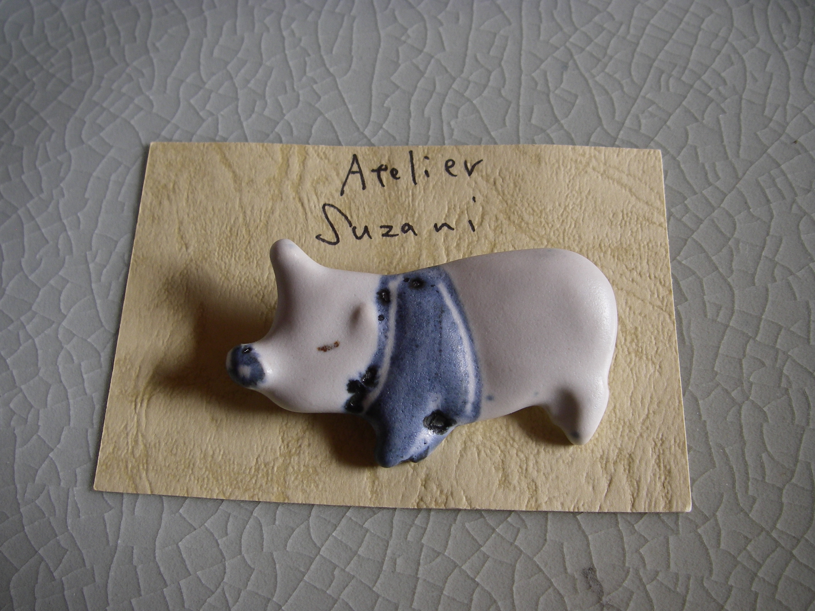 ブローチ ブタ Iichi ハンドメイド クラフト作品 手仕事品の通販