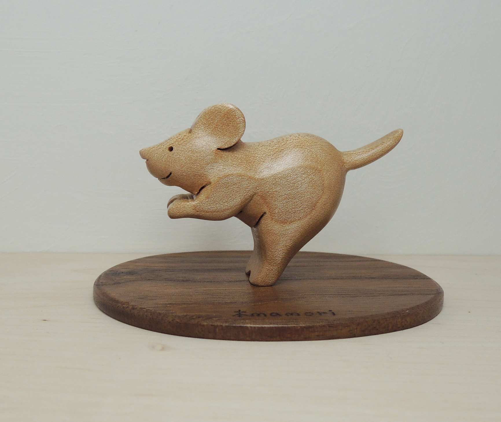 風に立つ子ネズミの置物 Iichi ハンドメイド クラフト作品 手仕事品の通販