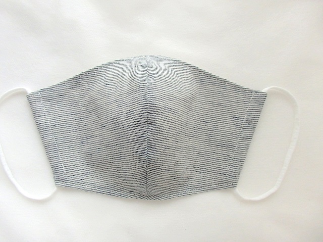 立体布マスクb 細ボーダー M L Iichi ハンドメイド クラフト作品 手仕事品の通販