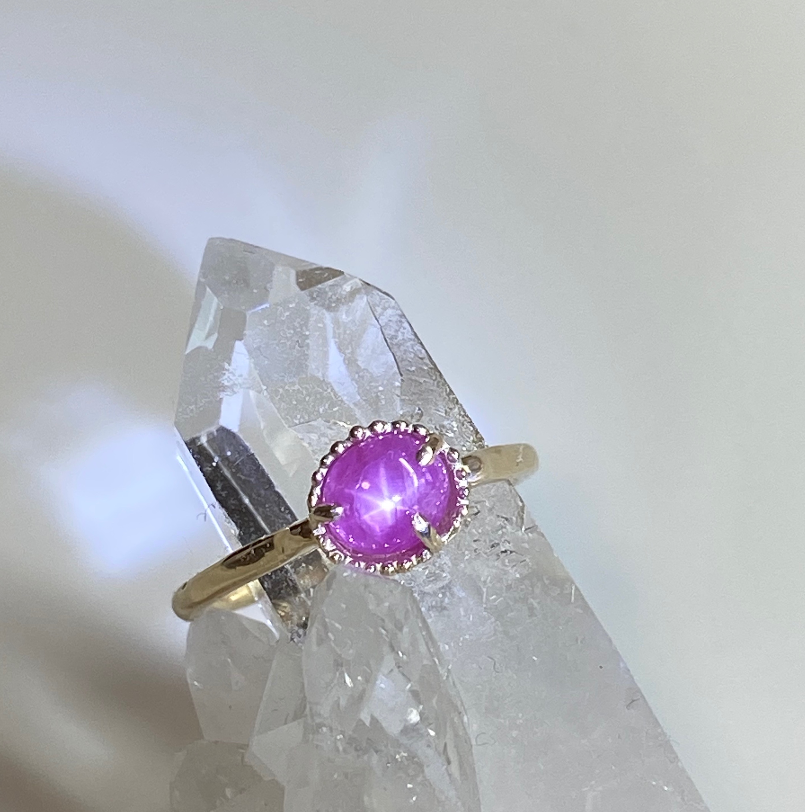 スタールビー リング K10 Iichi ハンドメイド クラフト作品 手仕事品の通販