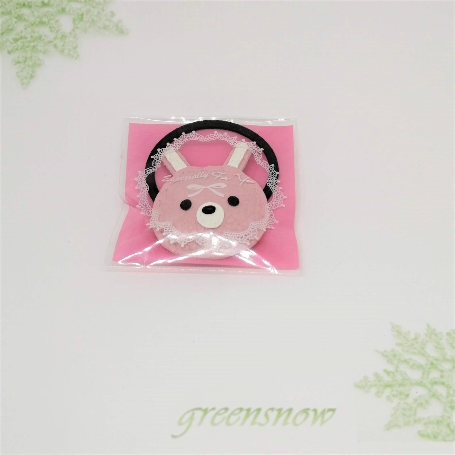 いろいろ 動物 ヘアゴム うさぎ ウサギ フェイクレザー ホワイト ピンク Iichi ハンドメイド クラフト作品 手仕事品の通販