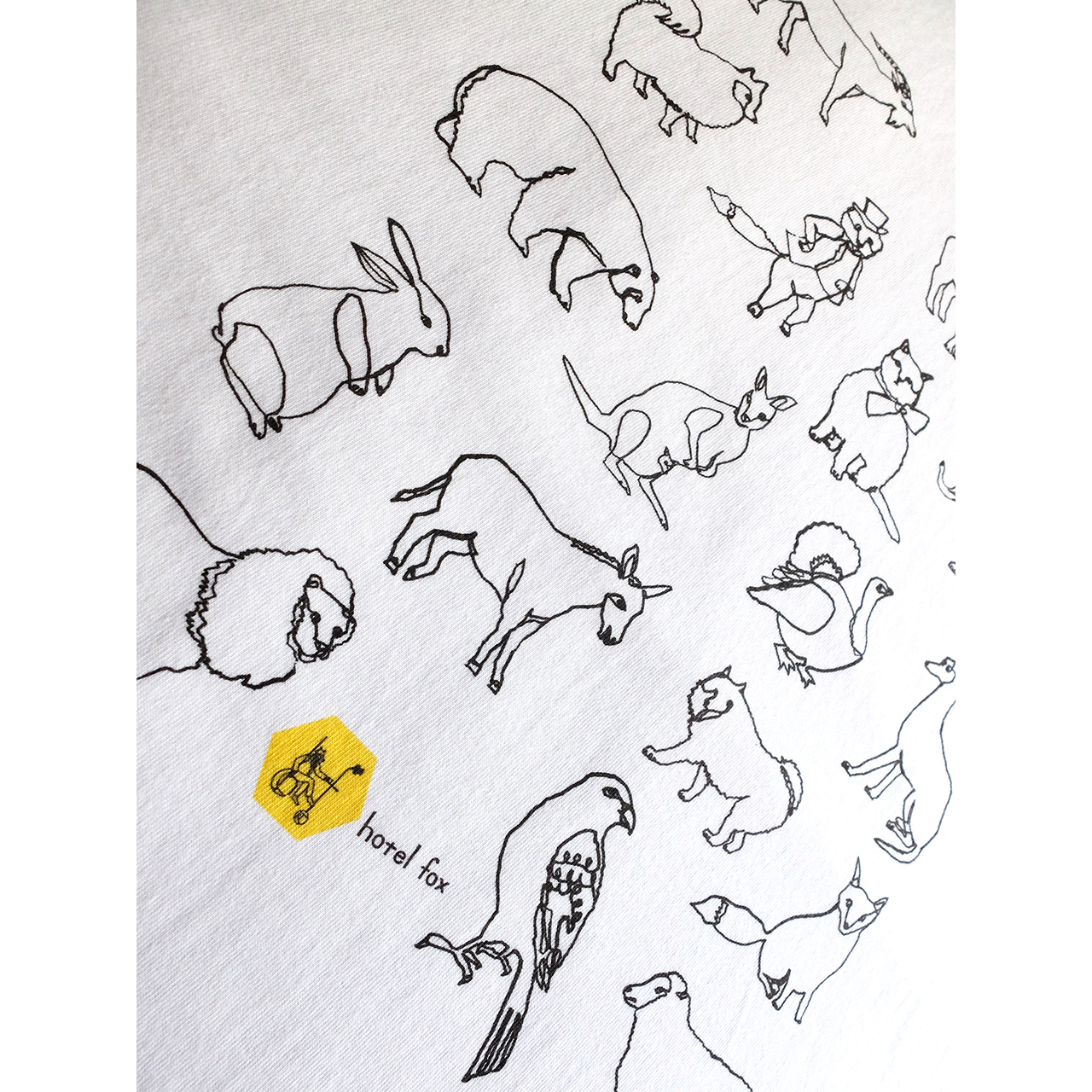 受注生産 一筆書きの動物イラストtシャツ Iichi ハンドメイド