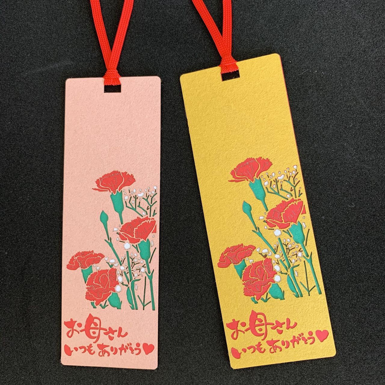 切り絵しおり 母の日 カーネーション Iichi ハンドメイド クラフト作品 手仕事品の通販