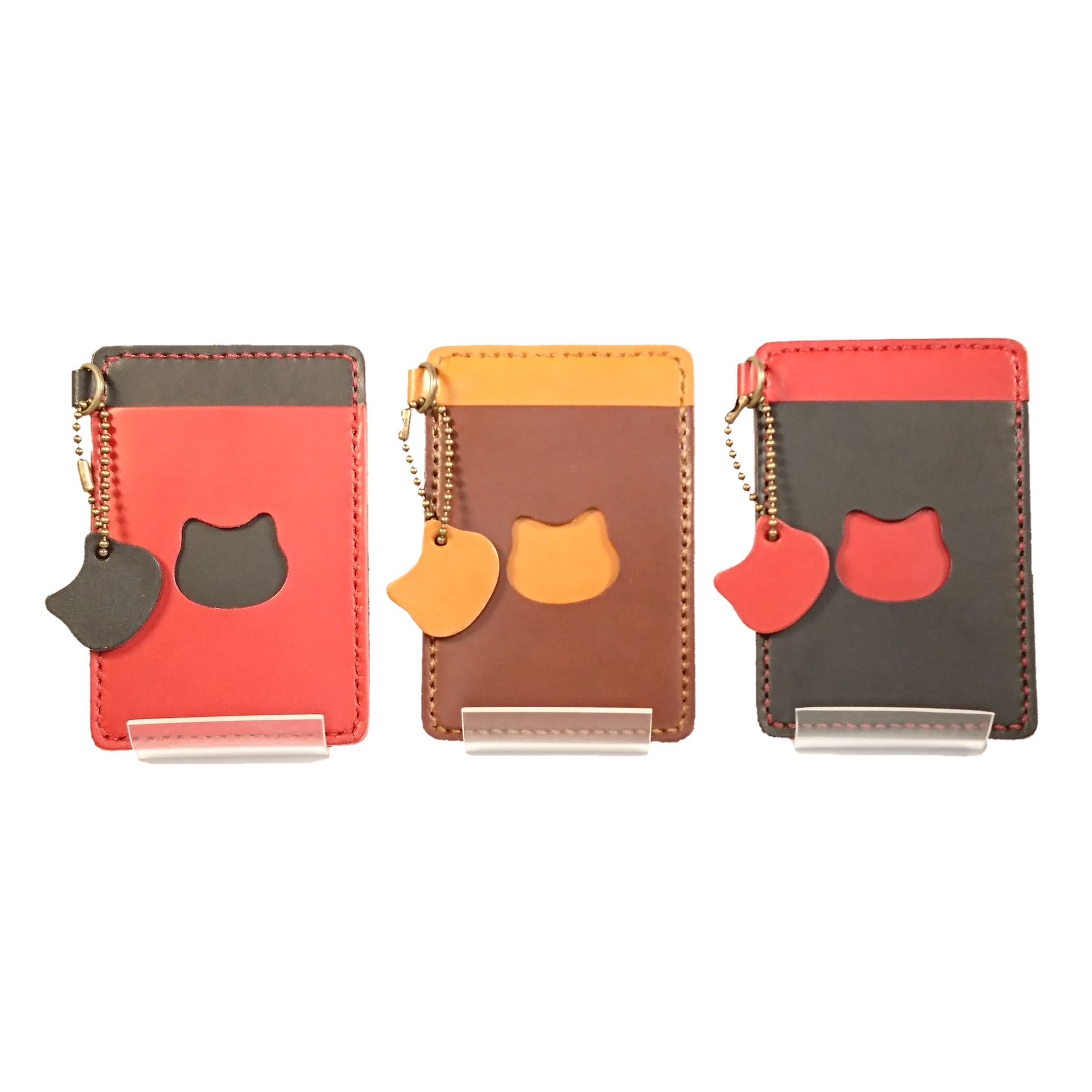 ネコのパスケース Iichi ハンドメイド クラフト作品 手仕事品の通販