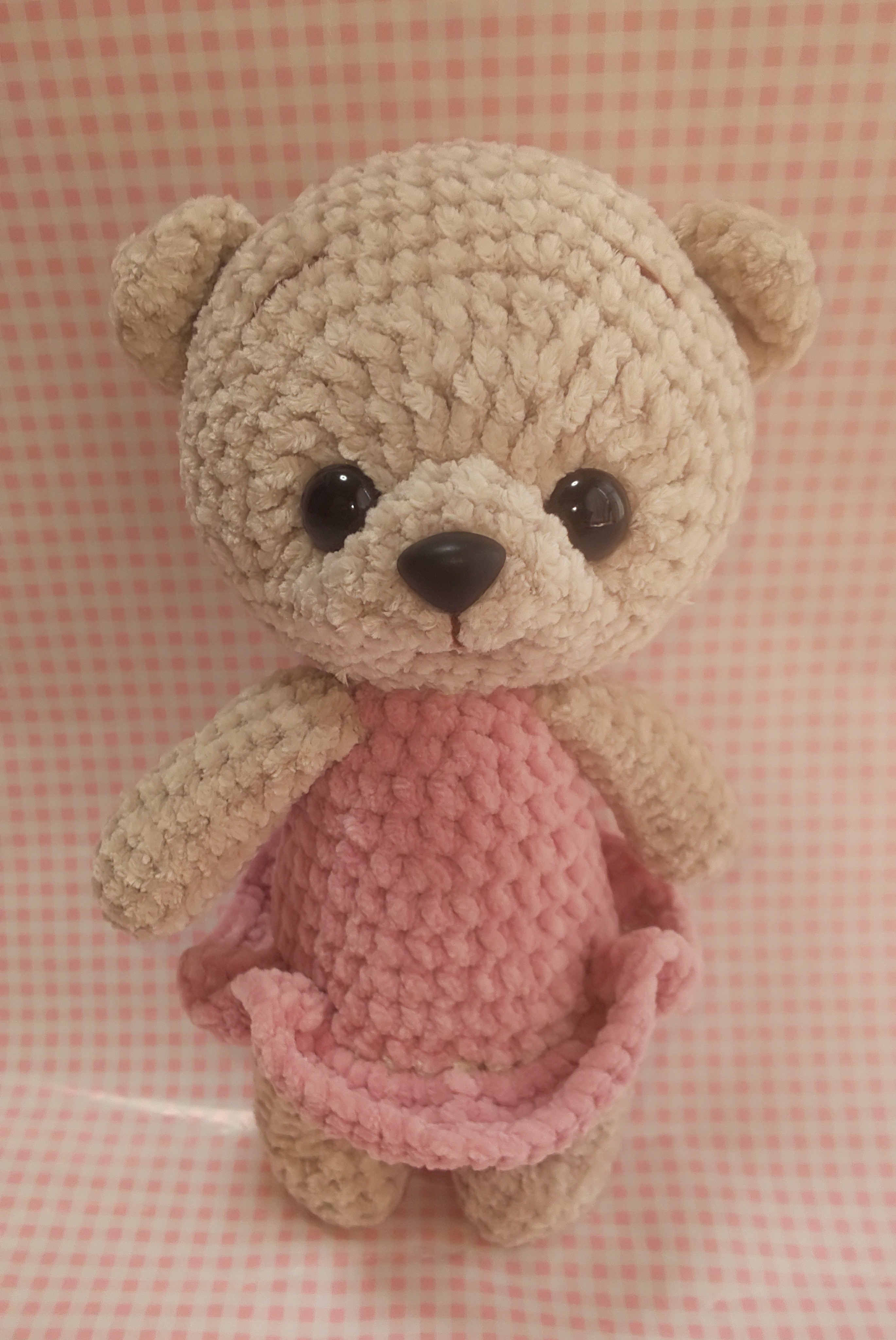 もこもこ編みぐるみ くまの女の子 Iichi ハンドメイド クラフト作品 手仕事品の通販