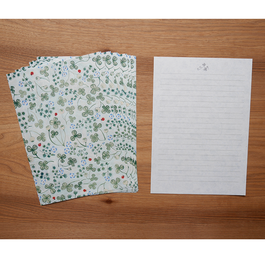 レターセット ウサギとクローバー Iichi ハンドメイド クラフト作品 手仕事品の通販