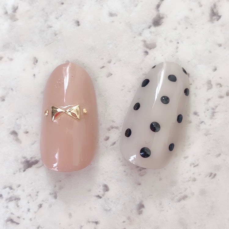黒 ベージュ オフィス ドット ゴールド 大人 エレガント かわいい 可愛い ネイルチップ つけ爪 ハンドメイド 手作り Iichi ハンドメイド クラフト作品 手仕事品の通販