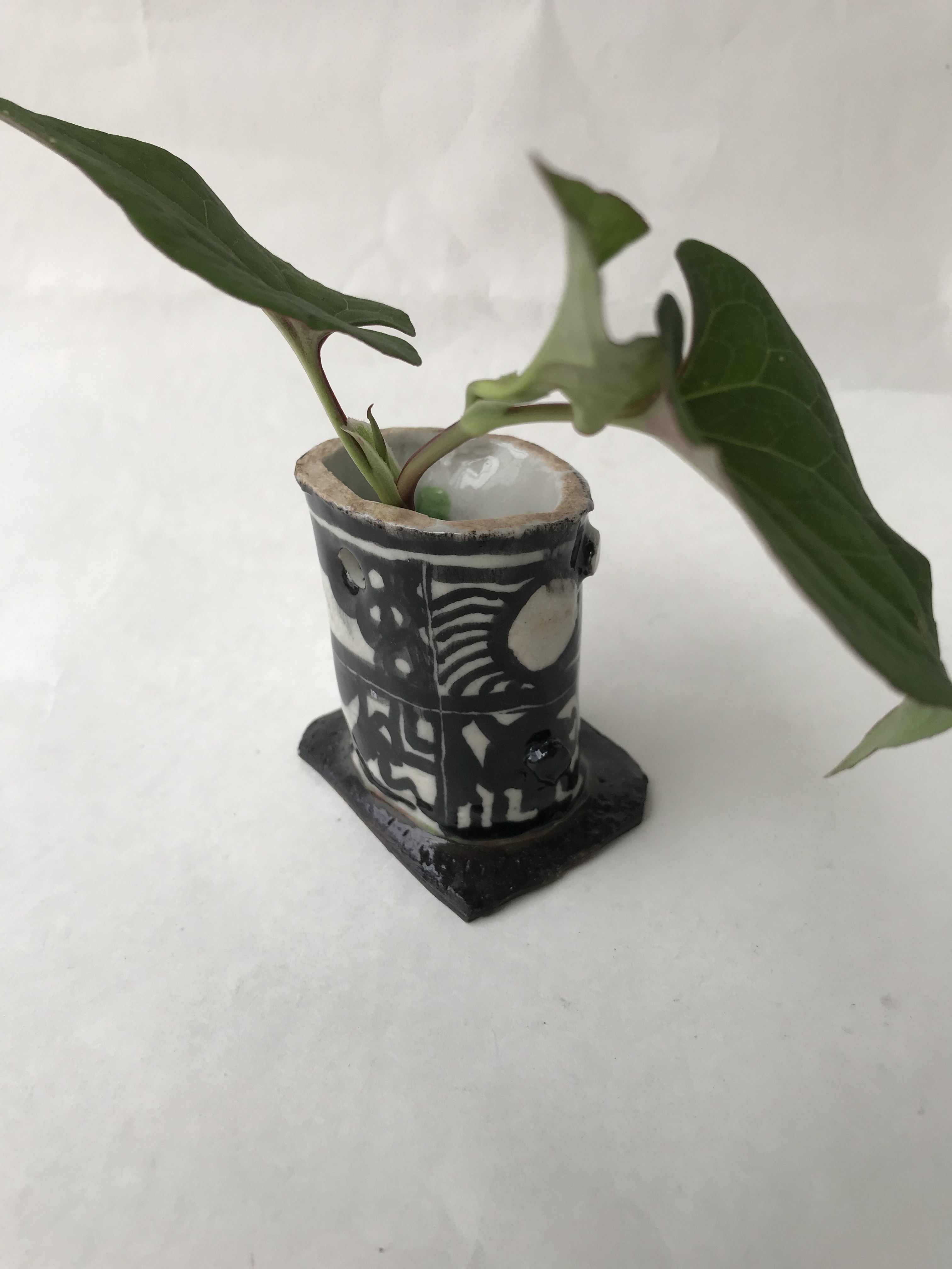 陶芸 手びねり 花瓶 壁にかけられます Iichi ハンドメイド クラフト作品 手仕事品の通販