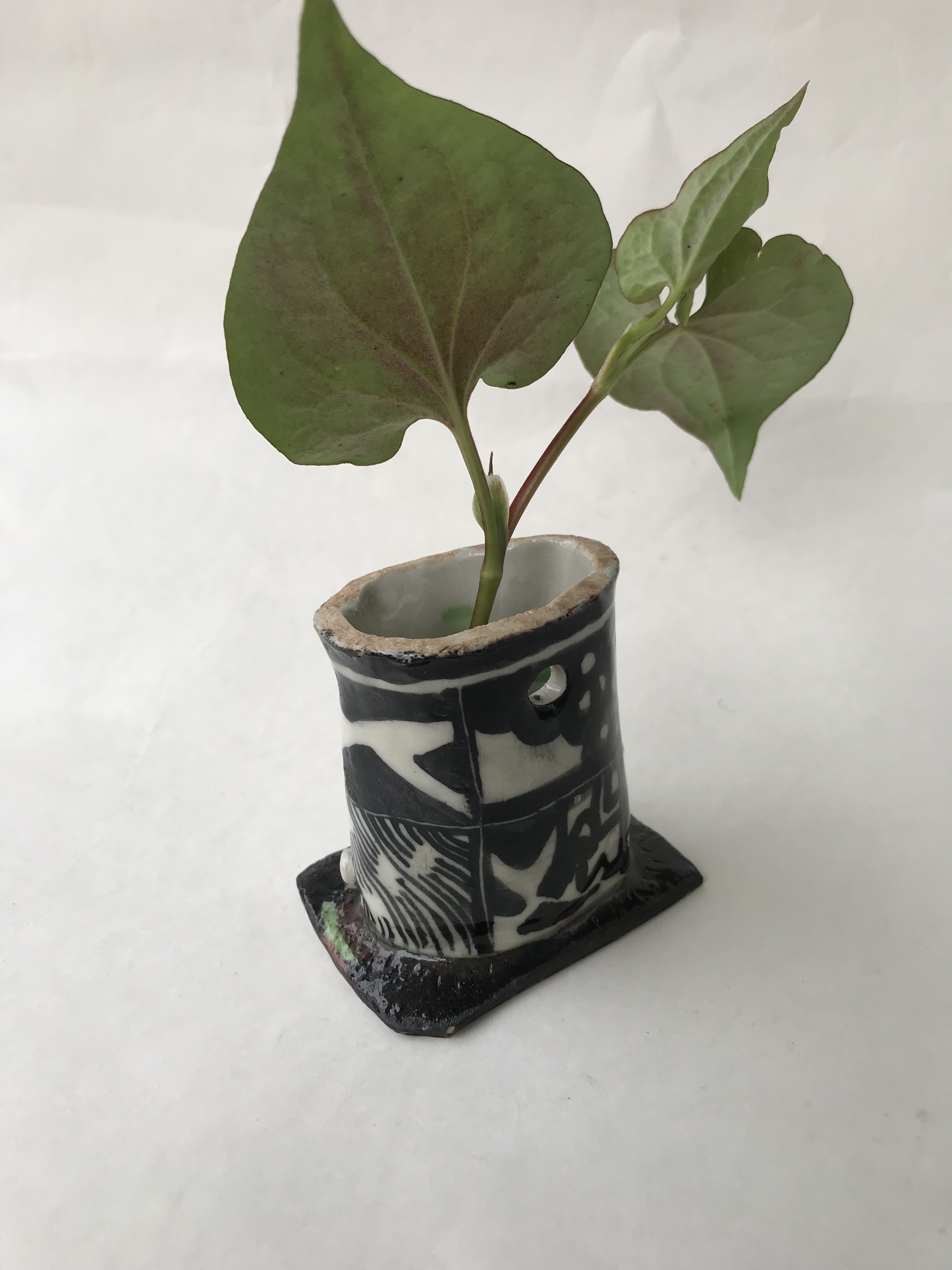 陶芸 手びねり 花瓶 壁にかけられます Iichi ハンドメイド クラフト作品 手仕事品の通販
