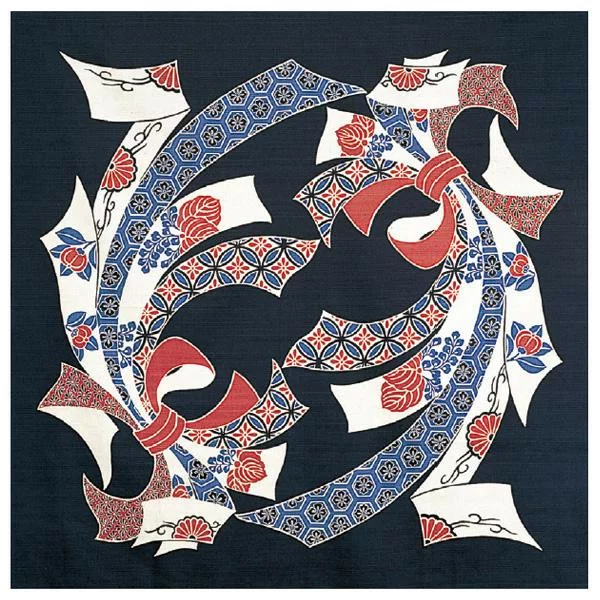 風呂敷 大判 ふろしき 包み のし 熨斗 綿100 105cm幅 紺 贈答品 Iichi ハンドメイド クラフト作品 手仕事品の通販