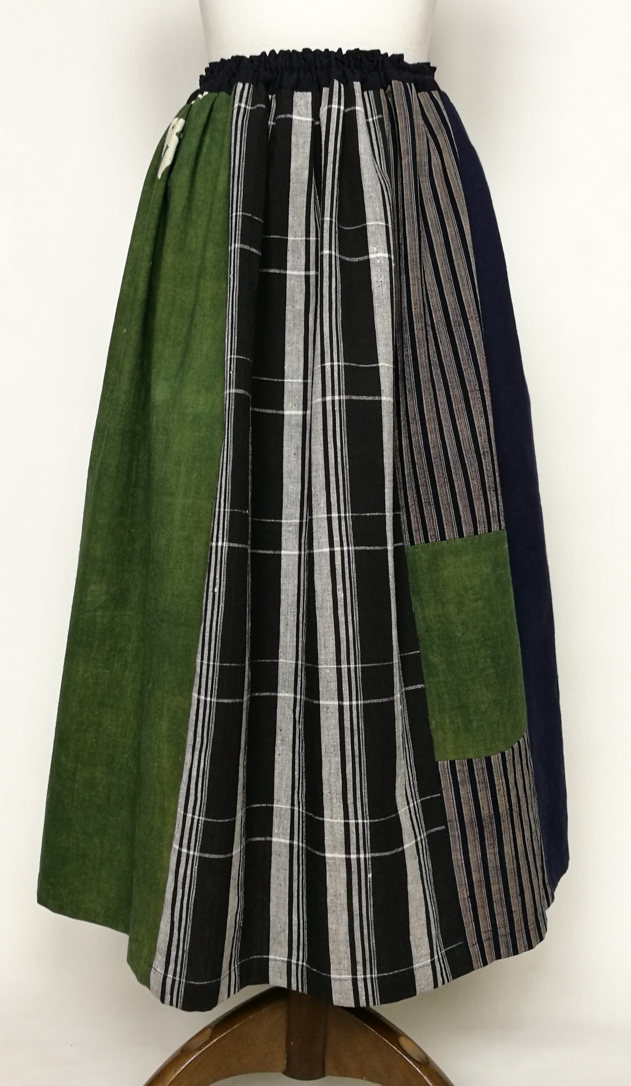 古布木綿のリメイクスカート | iichi ハンドメイド・クラフト作品・手仕事品の通販
