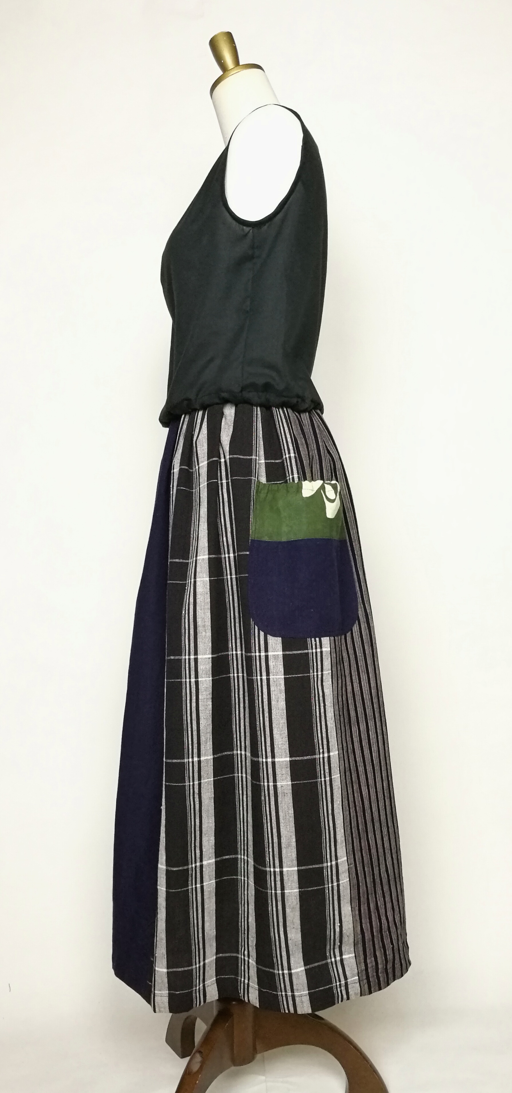 古布木綿のリメイクスカート | iichi ハンドメイド・クラフト作品・手 