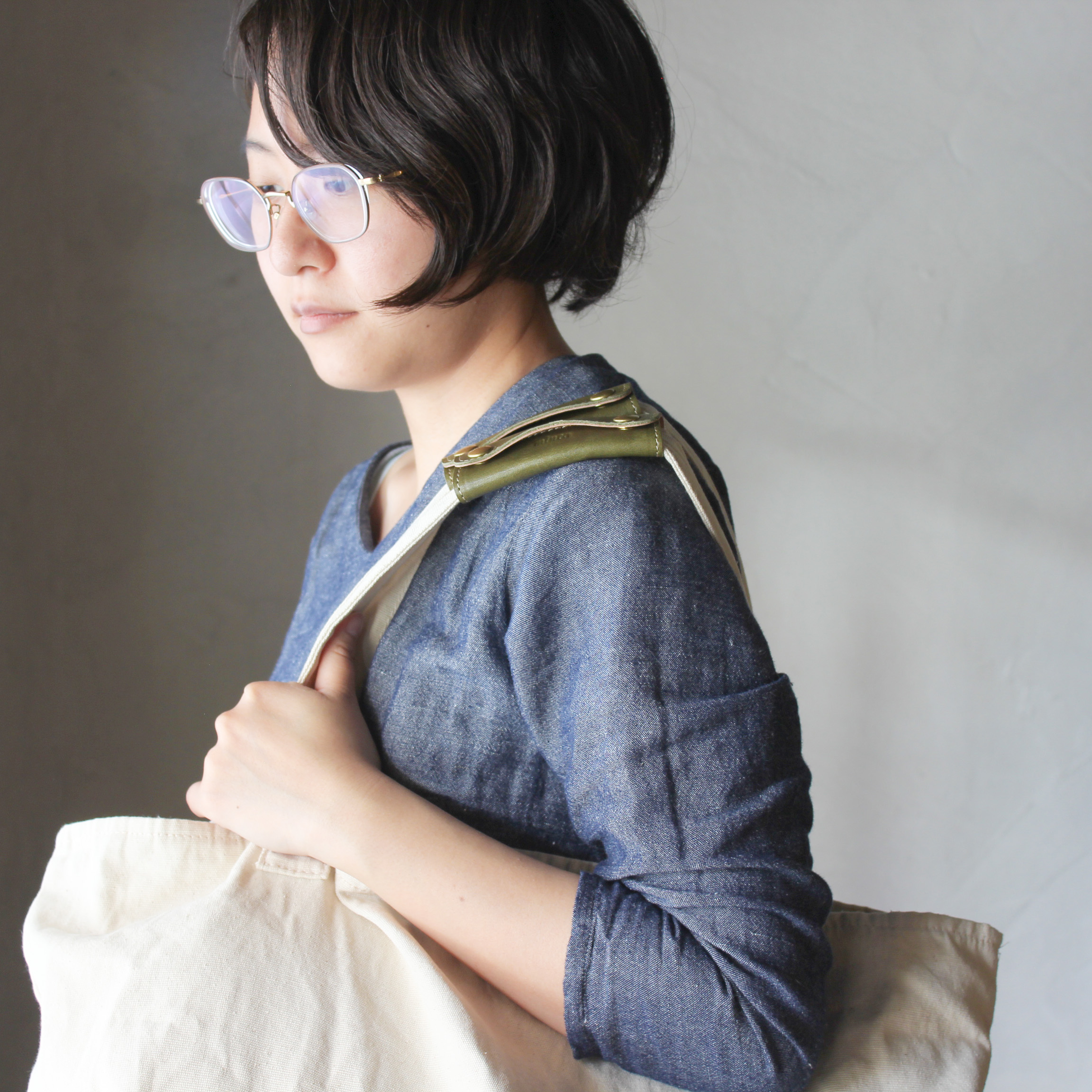 2本セット】本革 ハンドル カバー 持ち手カバー 緑 重さ軽減/汚れ防止 