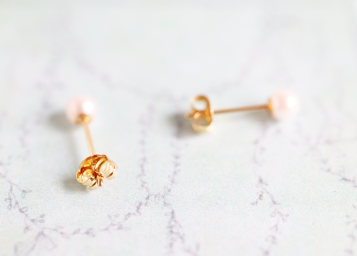 pearl stud earrings