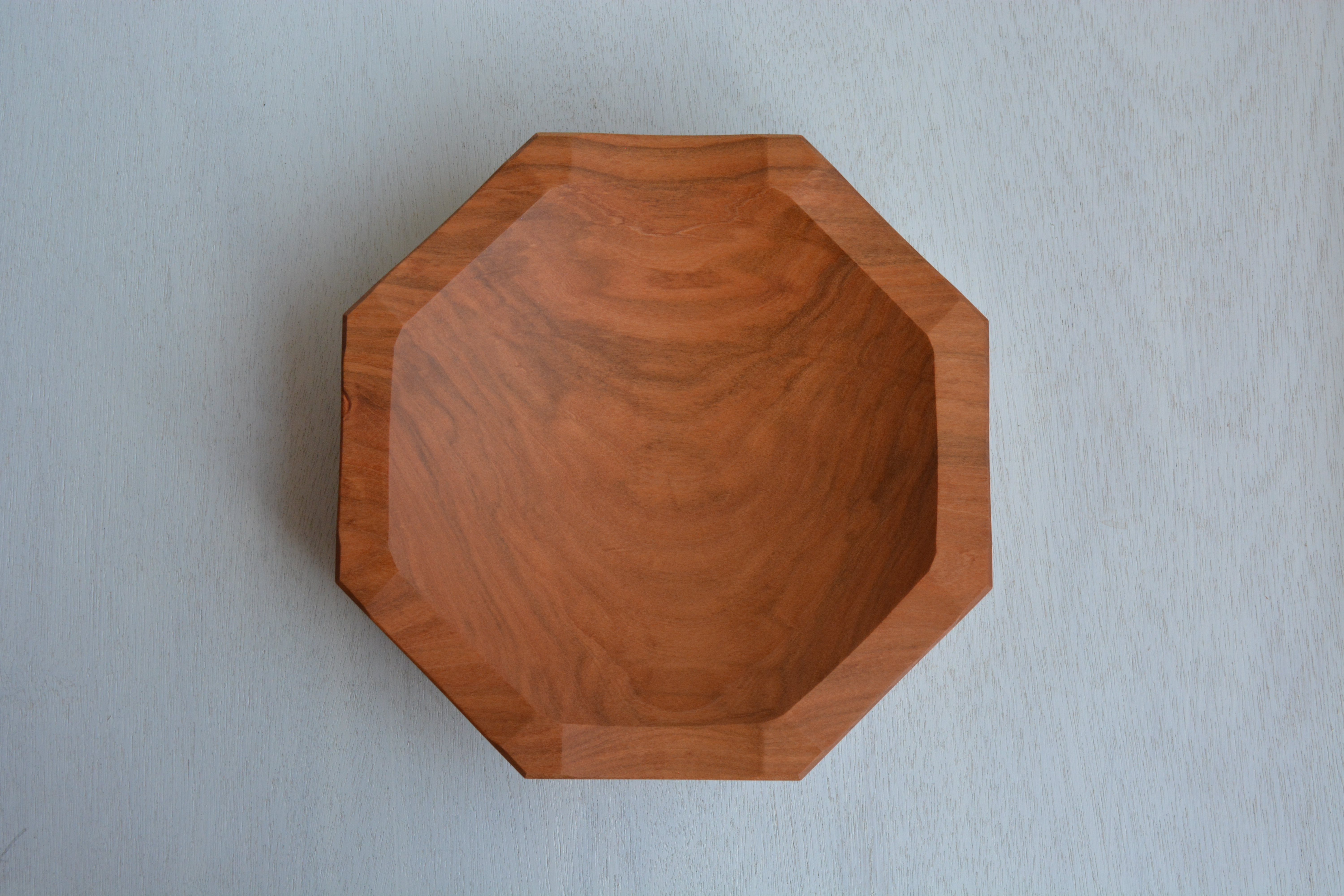 ハンドメイド 八角 チェリー 木製 プレート 雑貨 木工 作家 日用品 