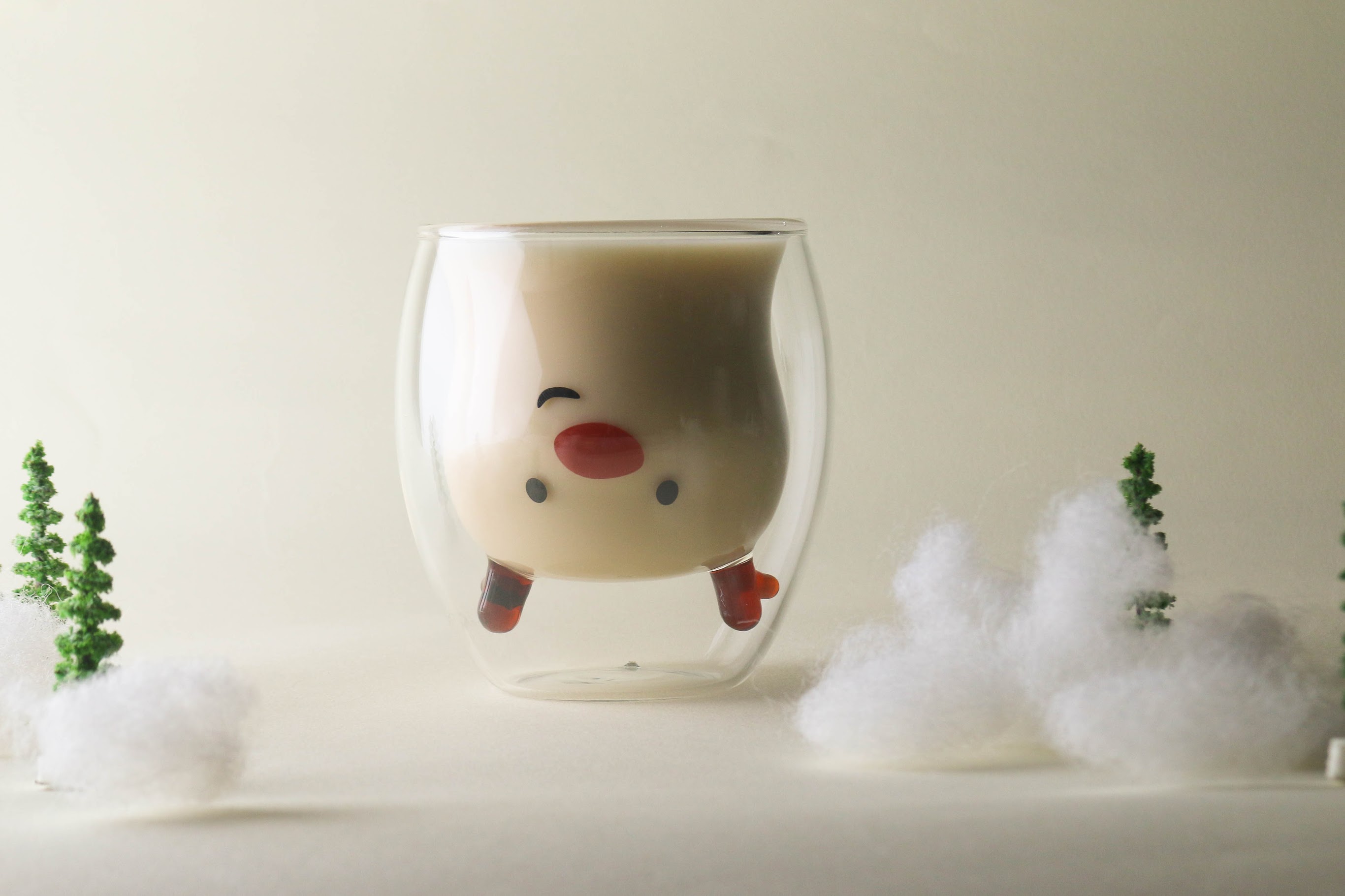 Goodglas 角のガラス細工が特徴 鹿 ルドルフ 耐熱ホットドリンクok 結露しにくいグラス Iichi ハンドメイド クラフト作品 手仕事品の通販