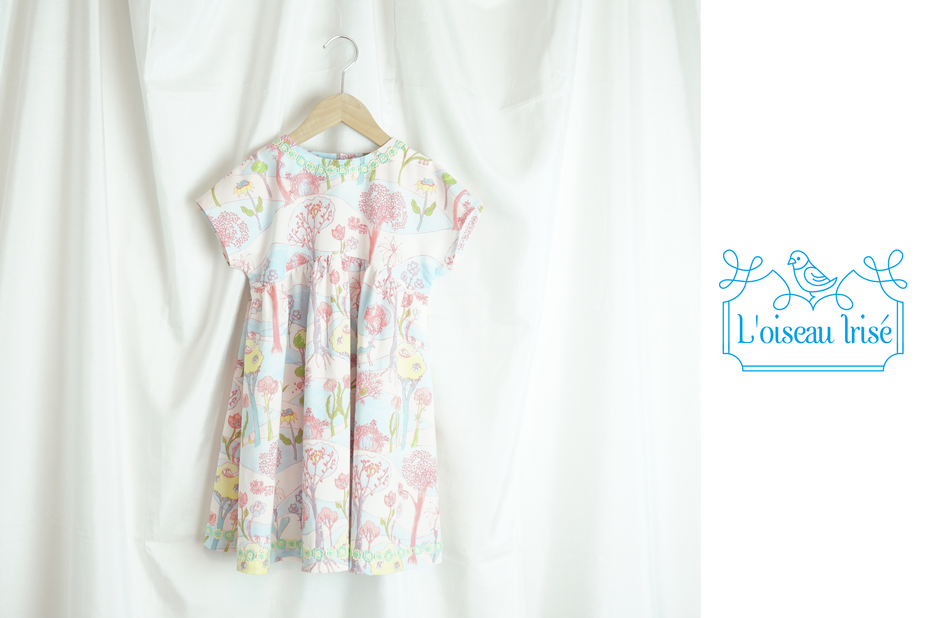 女児 ガーデンのフレンチワンピース Iichi ハンドメイド クラフト作品 手仕事品の通販