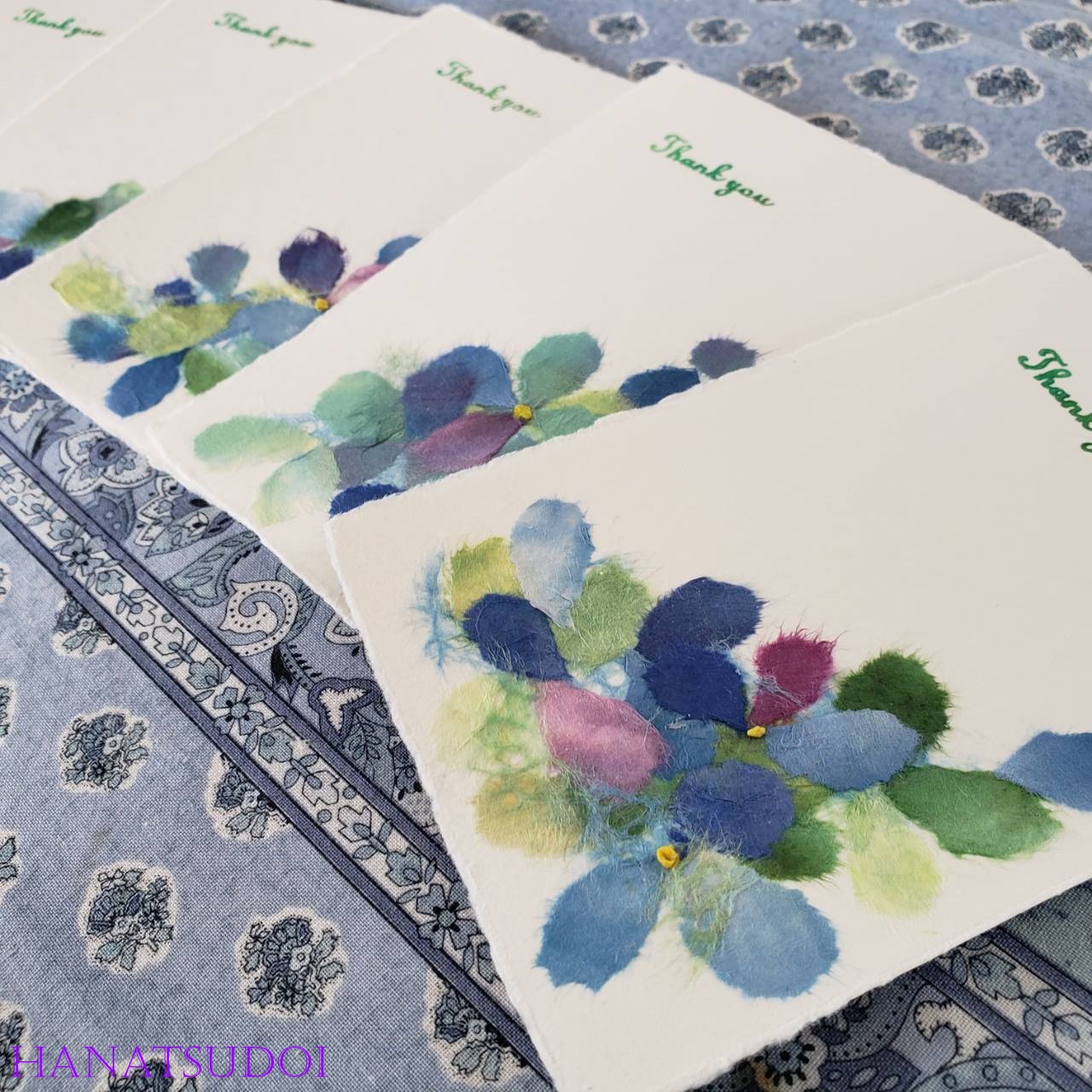 紫陽花ちぎり絵カード Iichi ハンドメイド クラフト作品 手仕事品の通販
