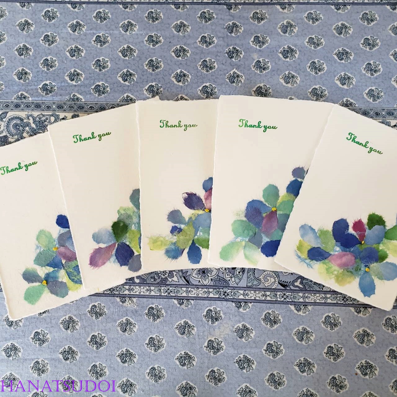 紫陽花ちぎり絵カード Iichi ハンドメイド クラフト作品 手仕事品の通販