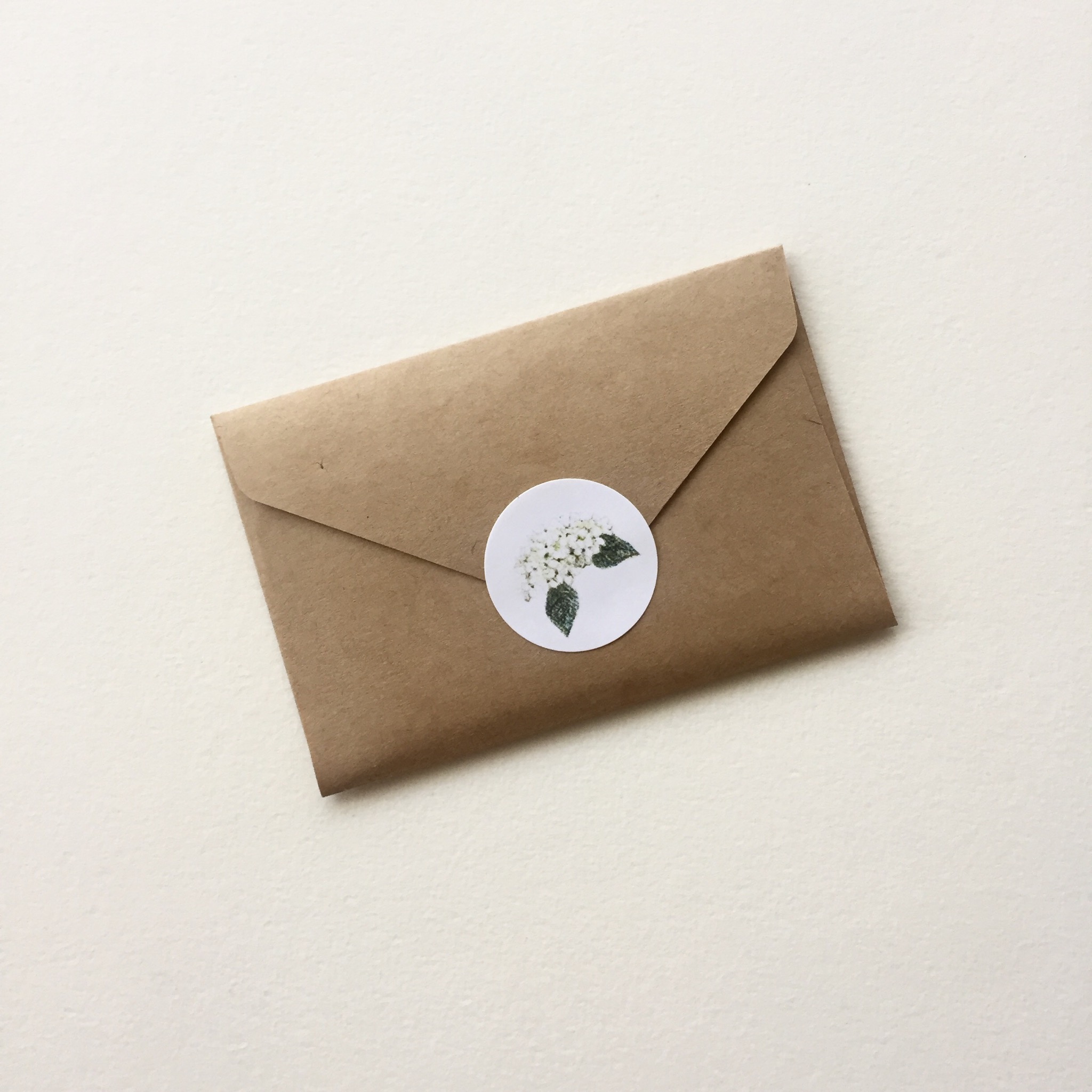 白い紫陽花のシール Iichi ハンドメイド クラフト作品 手仕事品の通販