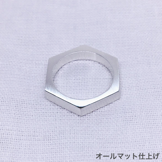 ヘキサゴン 六角形 のシルバーリング Iichi ハンドメイド クラフト作品 手仕事品の通販
