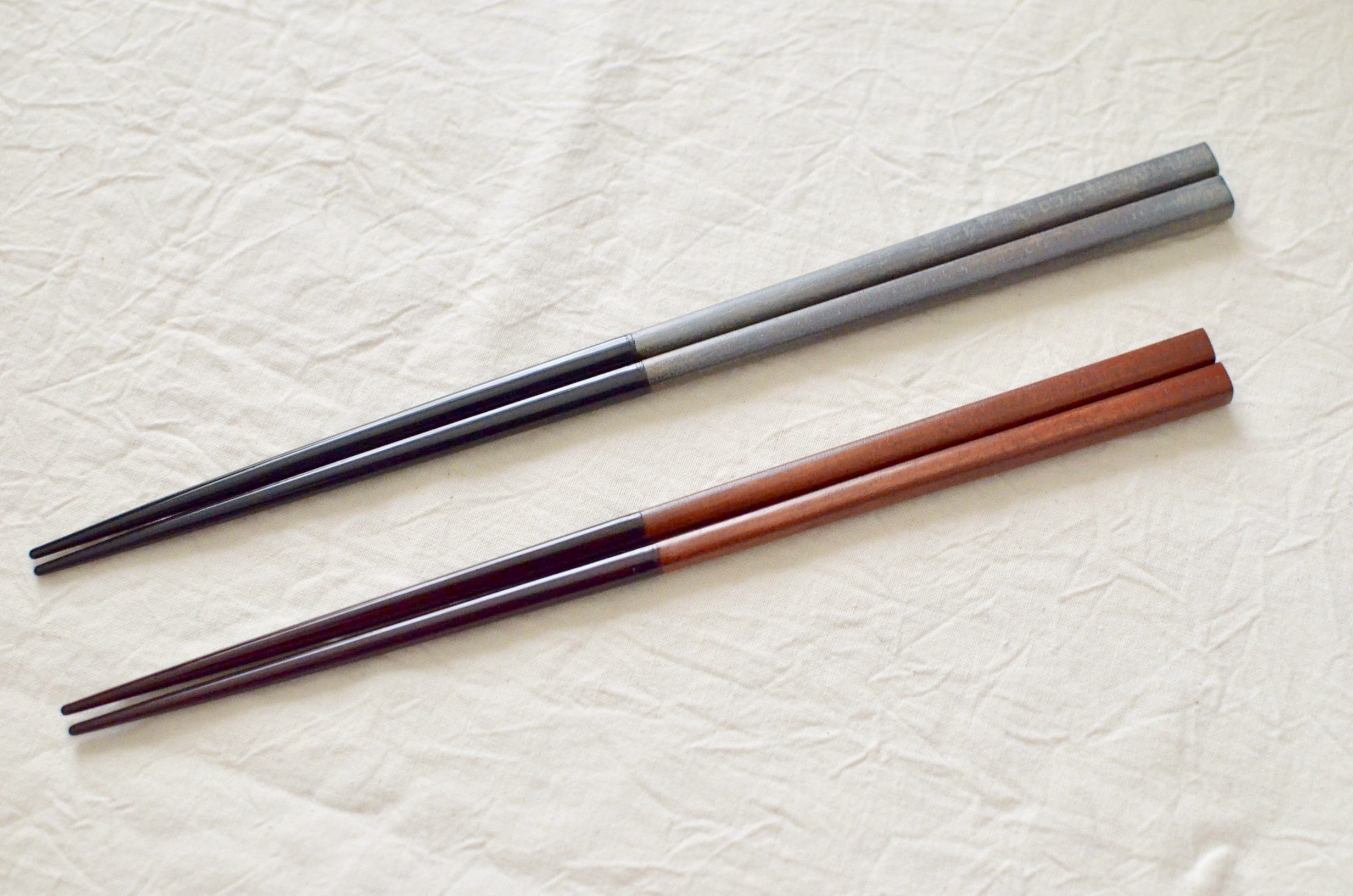 受注制作 ハーフ塗り箸 黒 21cm Or23cm Iichi ハンドメイド クラフト作品 手仕事品の通販