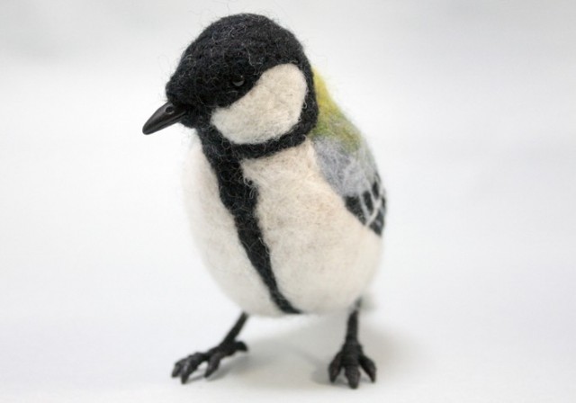 羊毛フェルト シジュウカラ メス Iichi ハンドメイド クラフト作品 手仕事品の通販