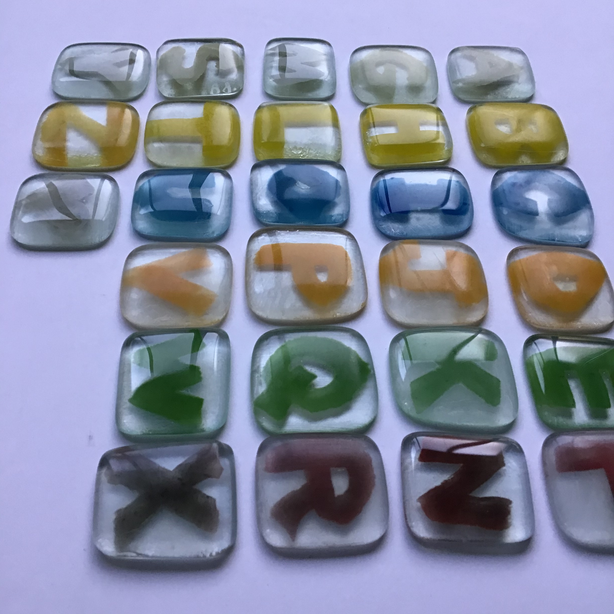 Abcガラスタイルセット Iichi ハンドメイド クラフト作品 手仕事品の通販