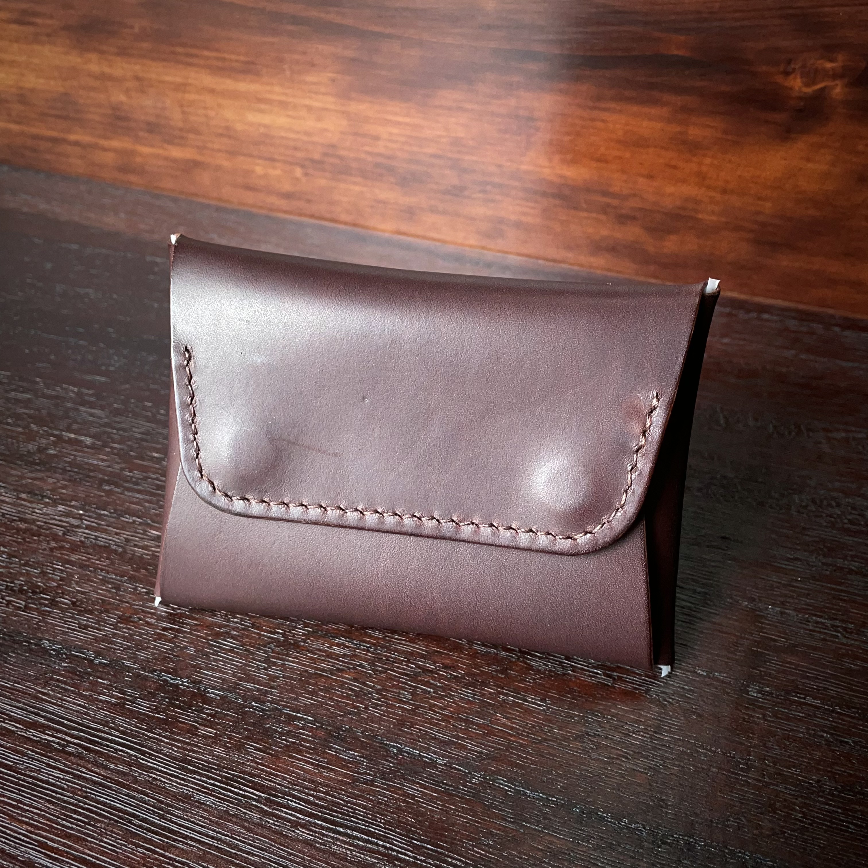 レザーポケットティッシュケース ダークブラウン Iichi ハンドメイド クラフト作品 手仕事品の通販