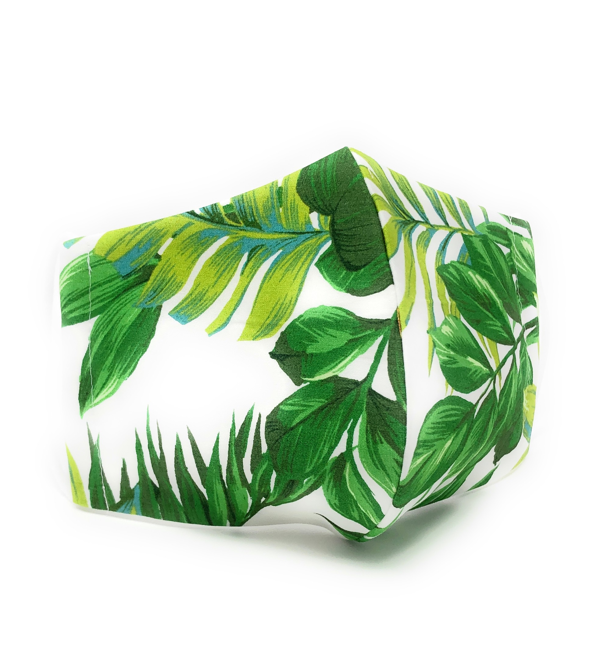 ハワイアン ファブリック ファッション 3dマスク 扇型 モンステラ柄 グリーン サイズm パターン１ Iichi ハンドメイド クラフト作品 手仕事品の通販