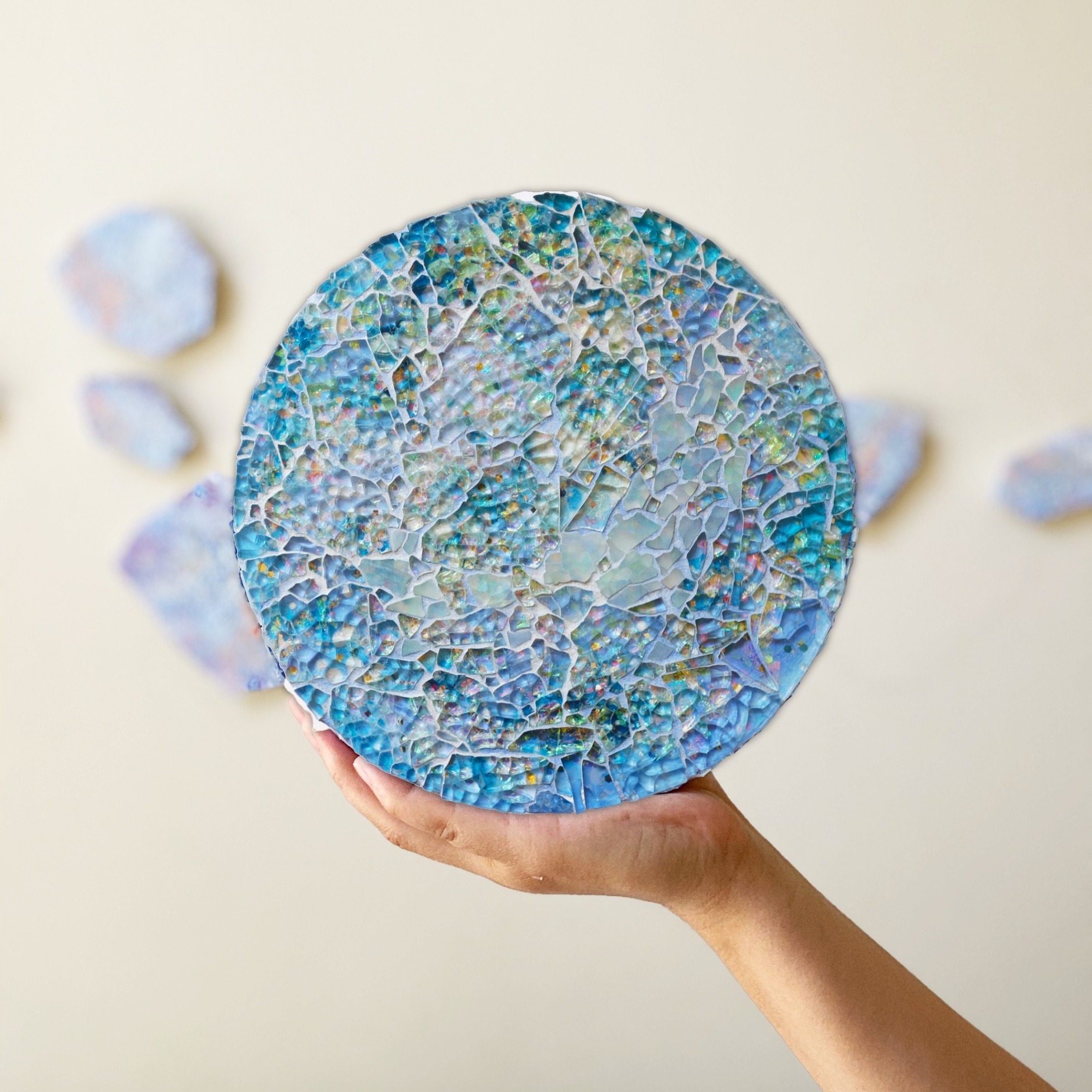 紫陽花のガラスインテリアアート Iichi ハンドメイド クラフト作品 手仕事品の通販