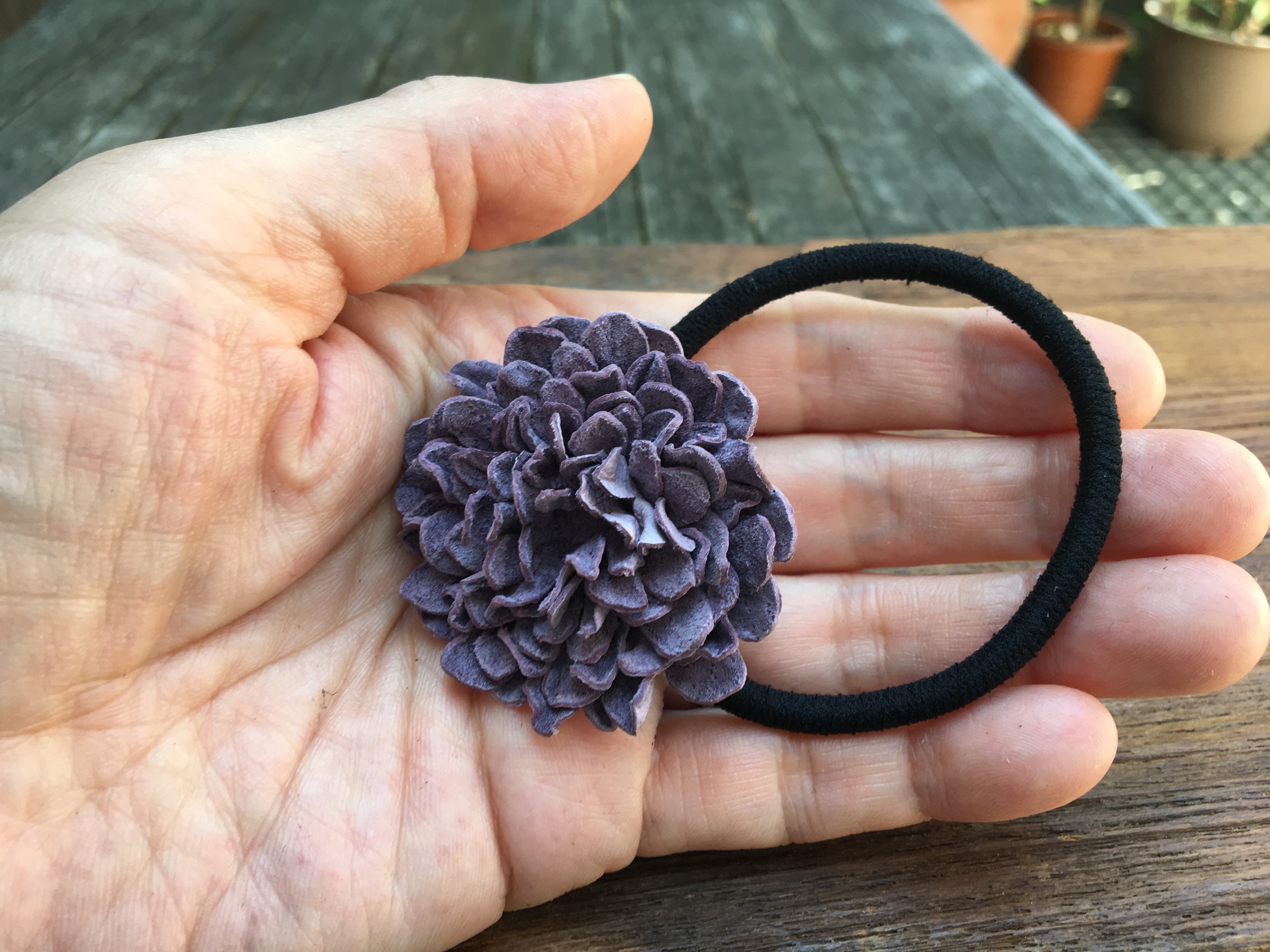 革花のヘアゴム Mspサイズ 薄紫 2 Iichi ハンドメイド クラフト作品 手仕事品の通販